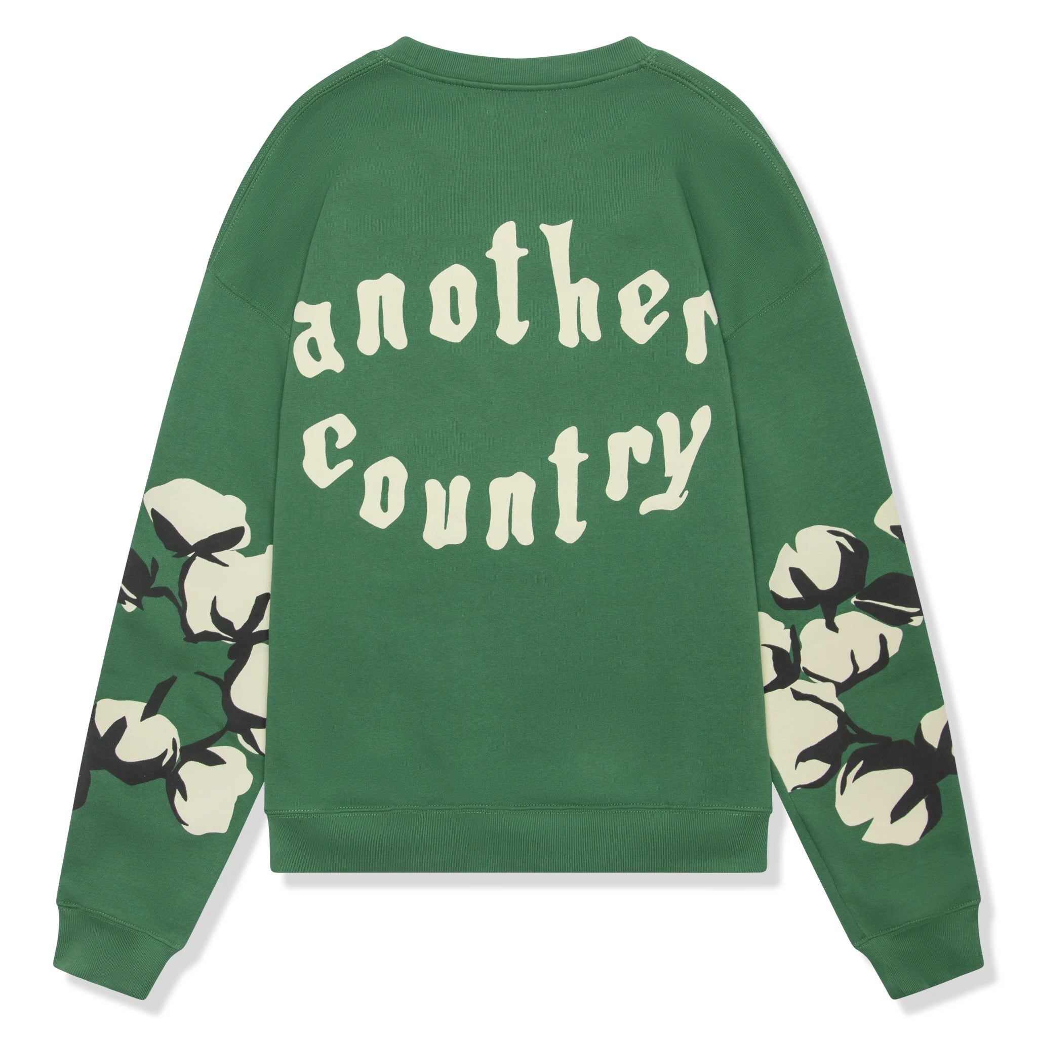 Back view of Denim Tears x CPFM Cactus Tears Green Sweatshirt