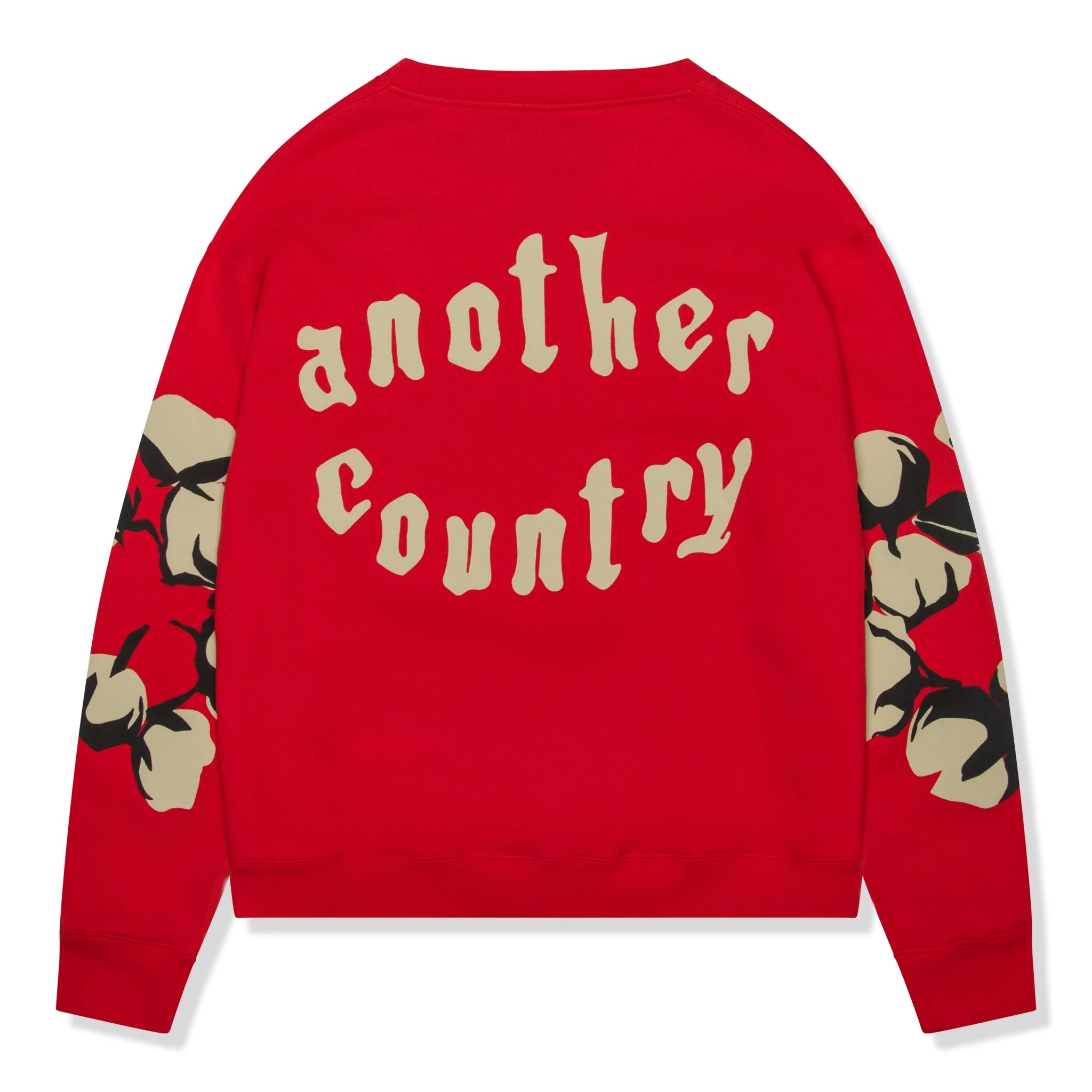 Back view of Denim Tears x CPFM Cactus Tears Red Sweatshirt