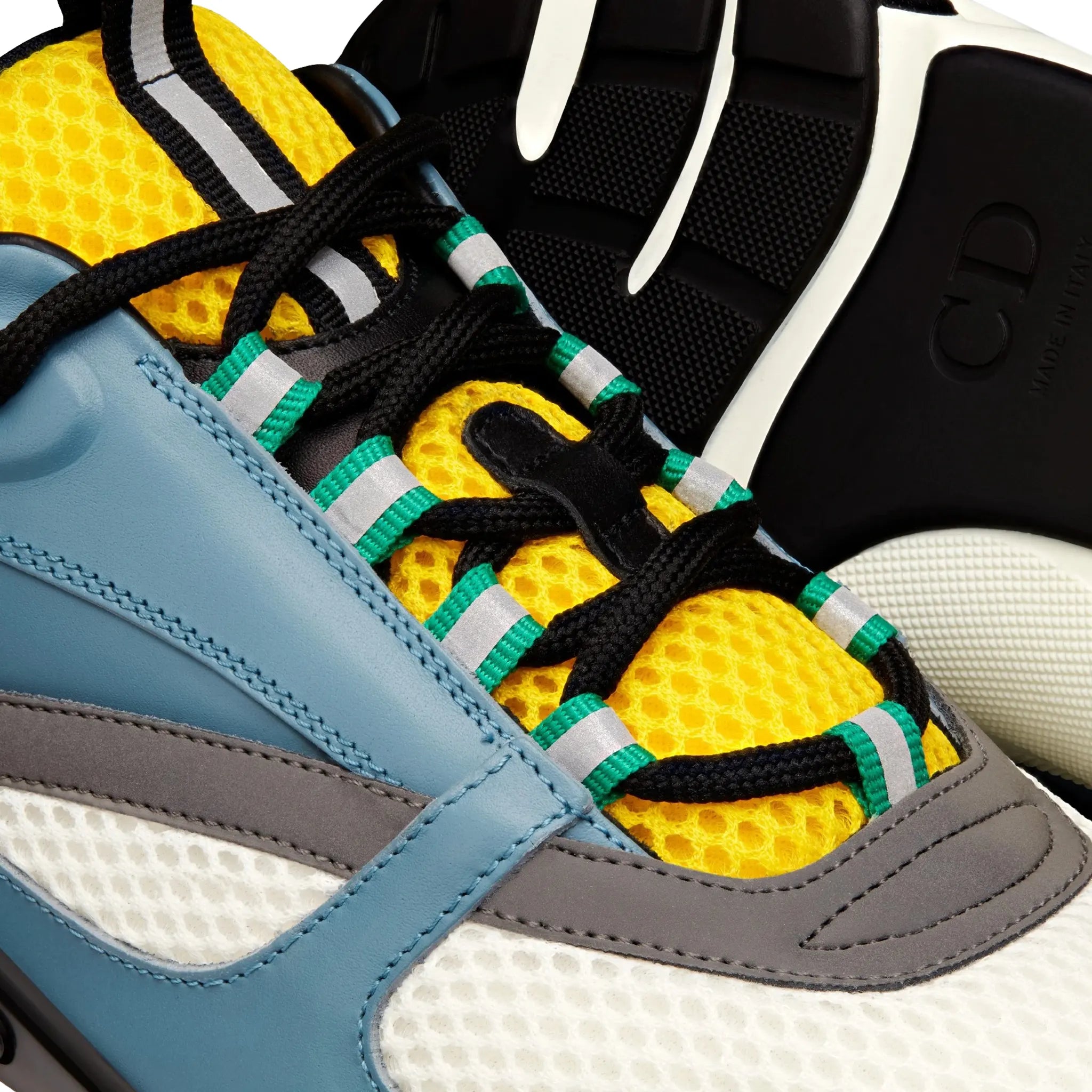 Detailed View of Dior B22 Blue Yellow Trainer 3SN231ZCQ_H561