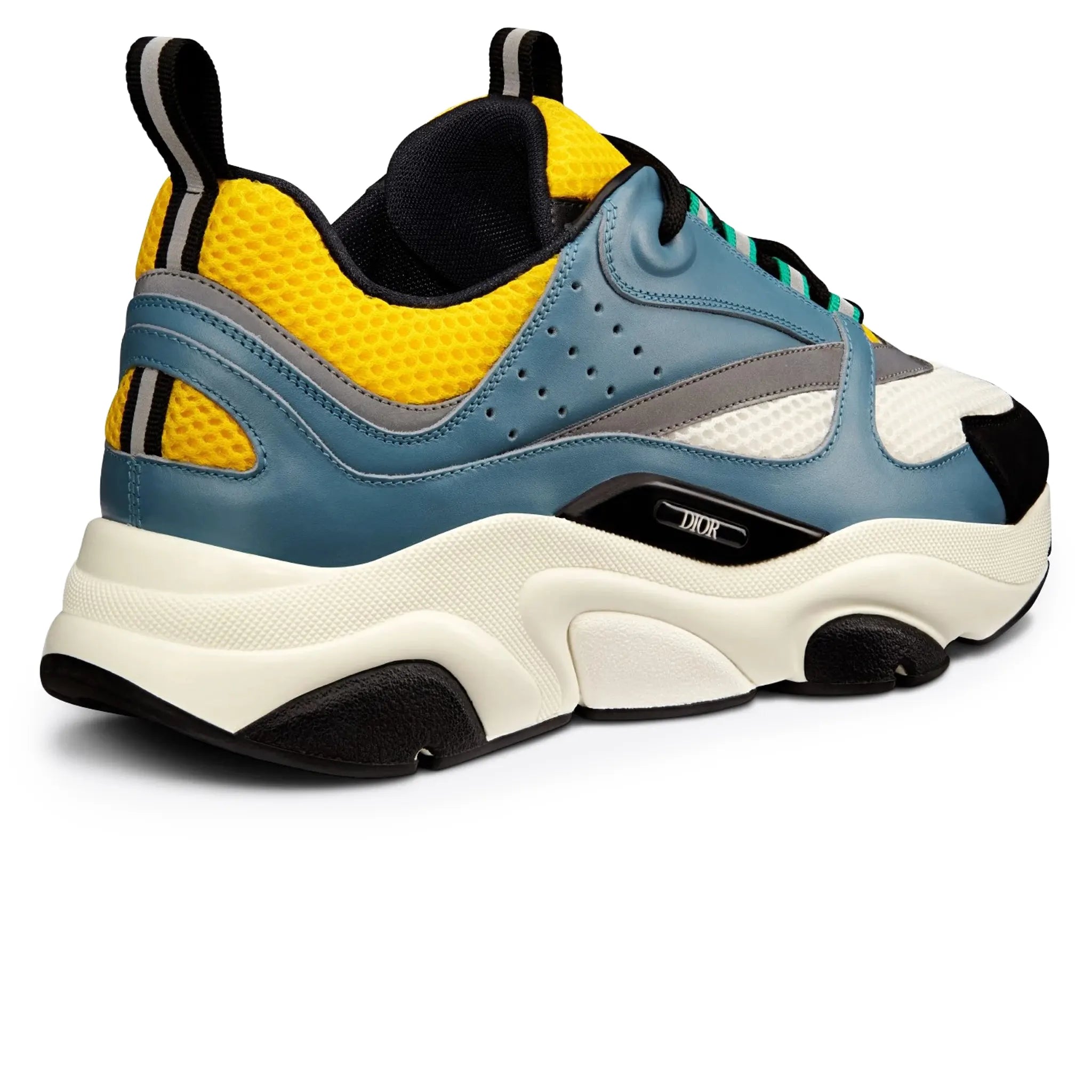 Back Side View of Dior B22 Blue Yellow Trainer 3SN231ZCQ_H561
