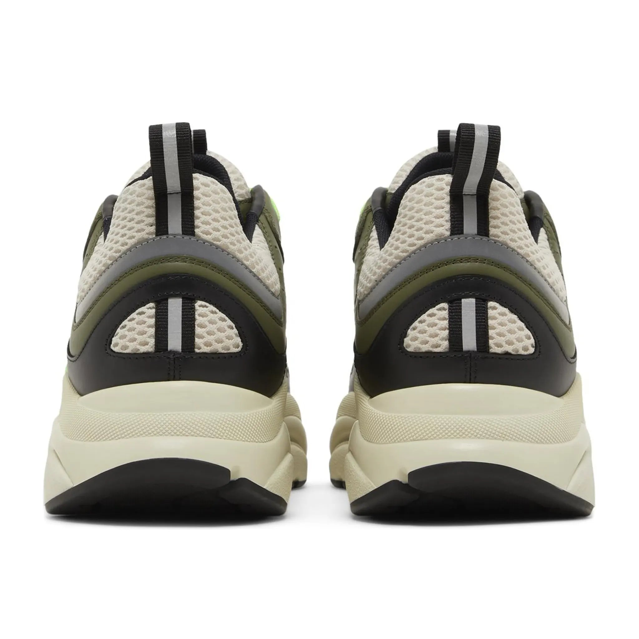 Back view of Dior B22 Khaki Pistachio Trainer 3SN231YKB_H661