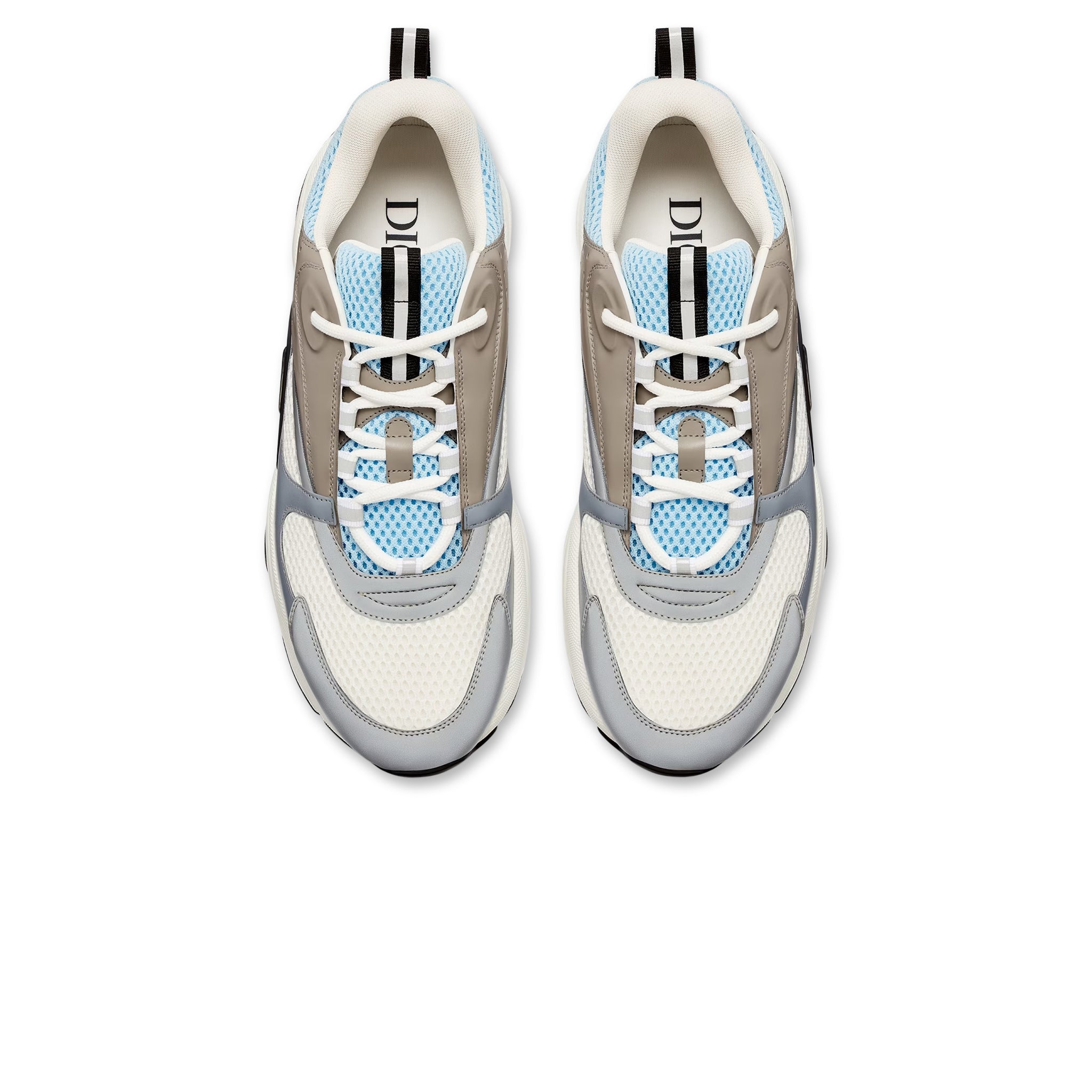 Top view of Dior B22 Sky Blue And Grey Trainer 3SN231YXX_H865