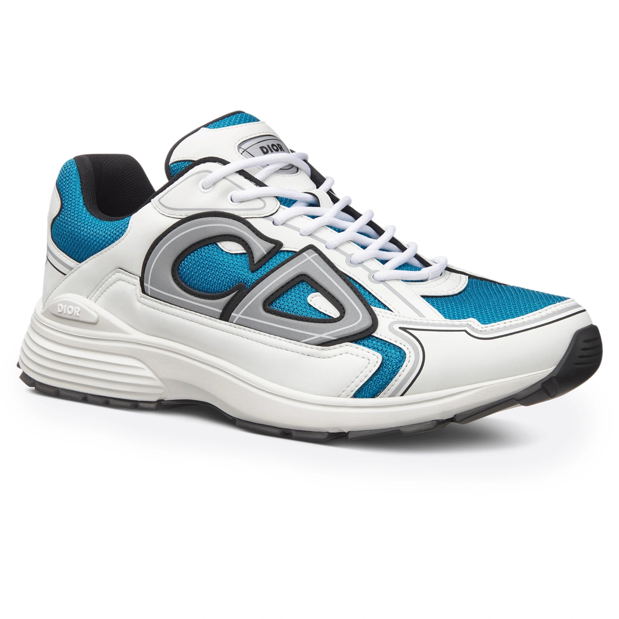 Front side view of Dior B30 Blue White Trainer 3SN279ZRD_H065