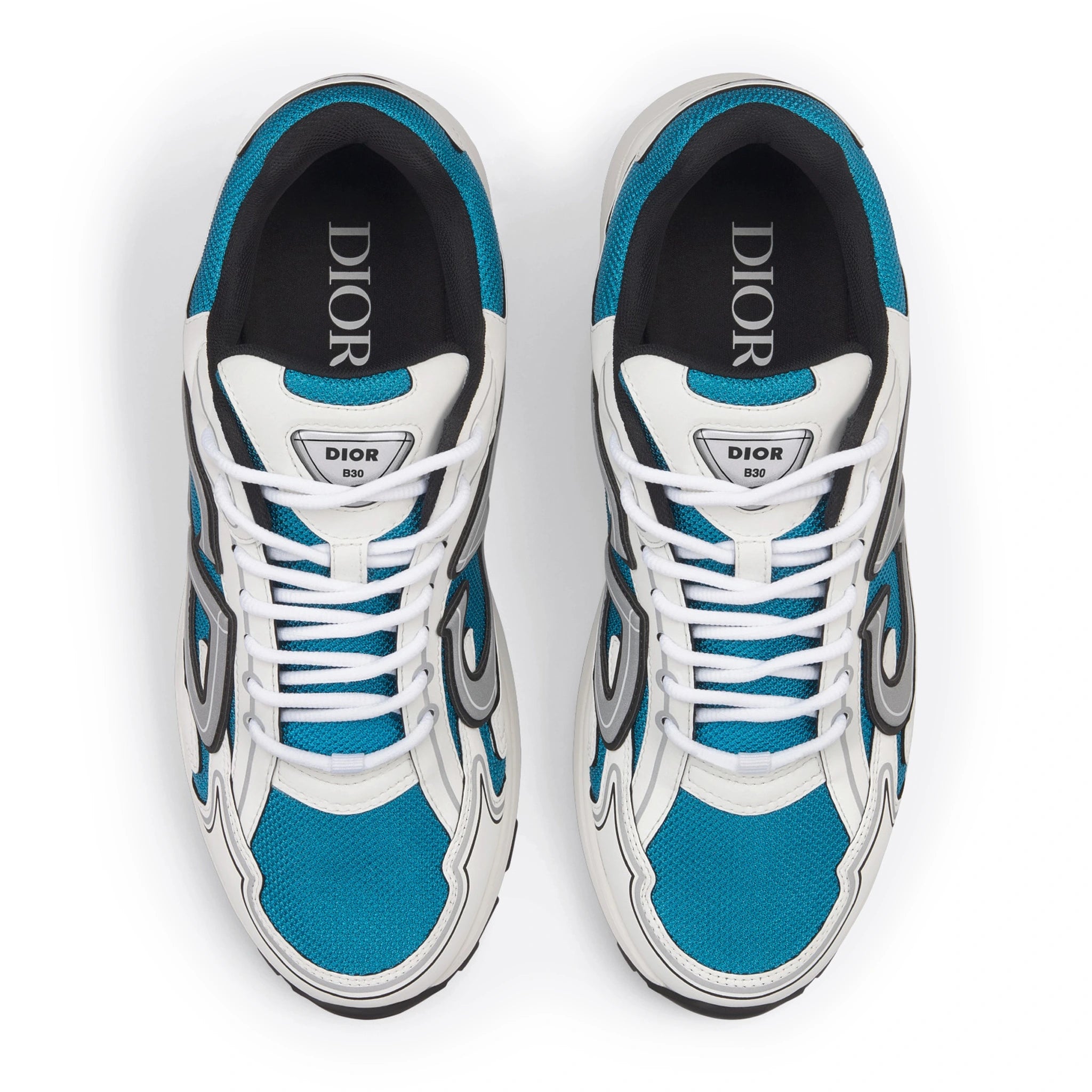Top view of Dior B30 Blue White Trainer 3SN279ZRD_H065