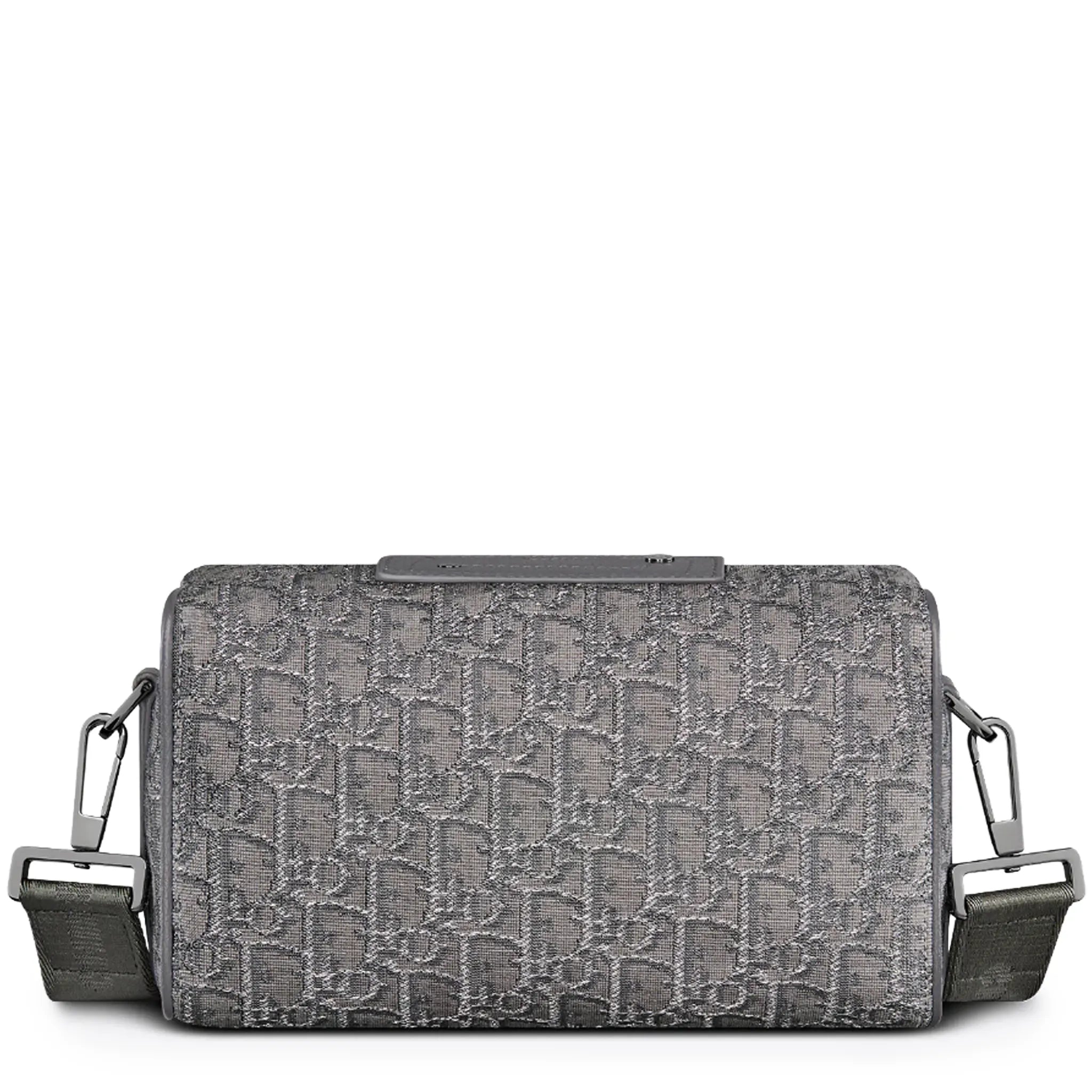 Back View of Dior Lingot 22 Oblique Dark Grey Messenger Bag