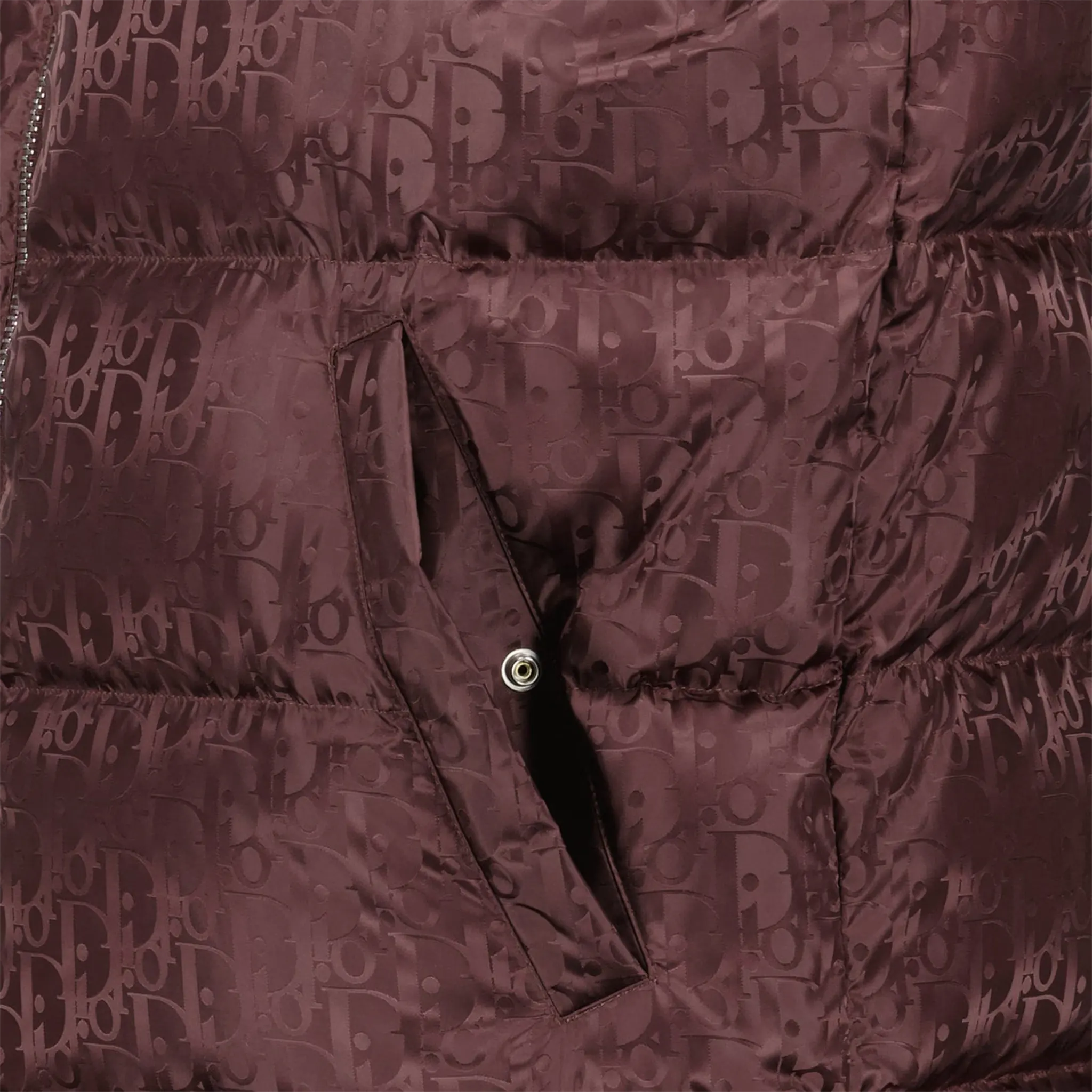 Detail view of Dior Oblique Blouson Burgundy Gilet