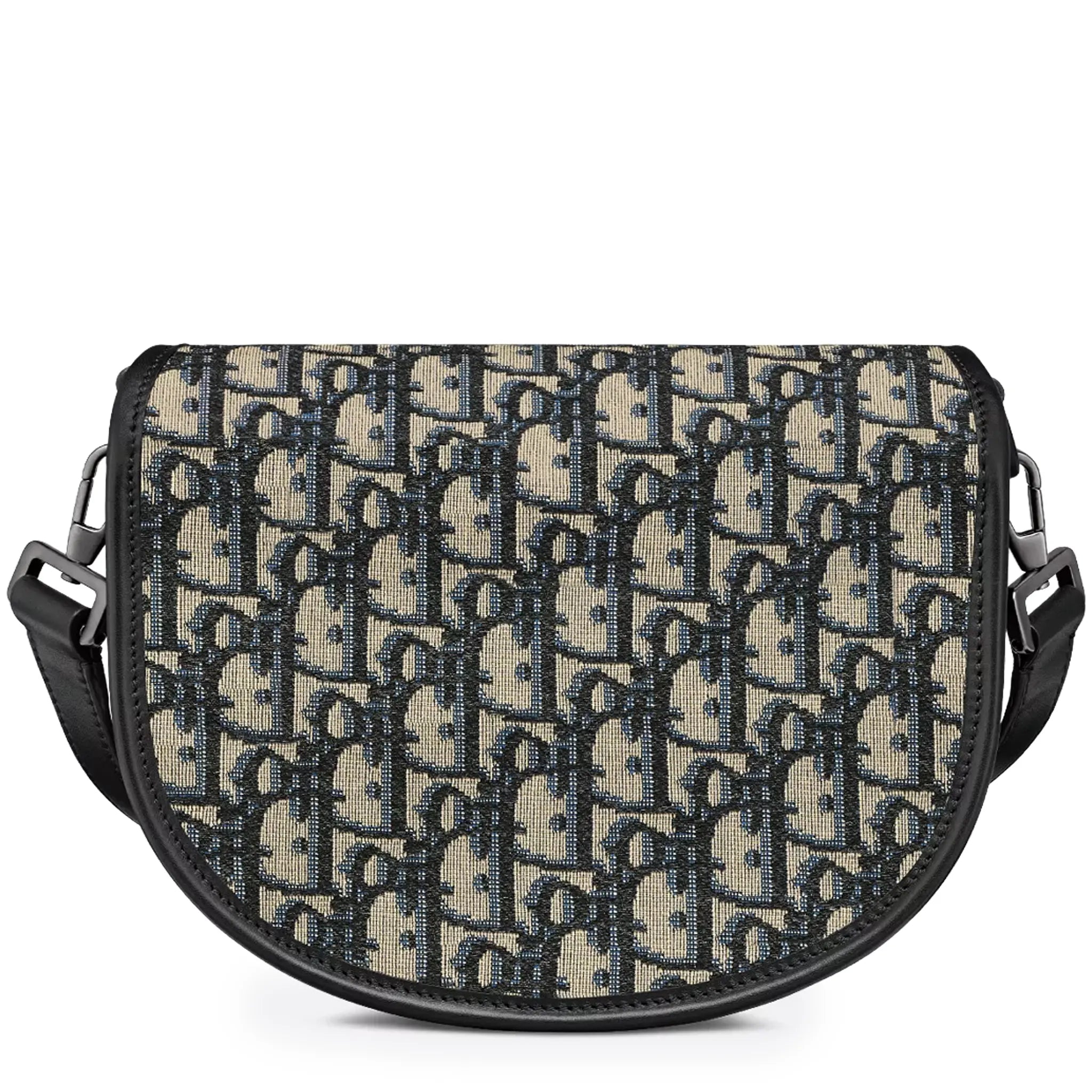 Back View of dior oblique jacquard mini gallop beige bag with strap 1adpo033yky_h27e
