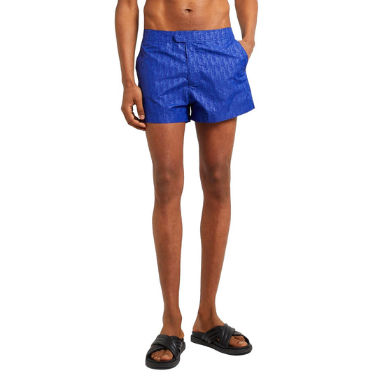 Dior Oblique Swim Shorts Blue