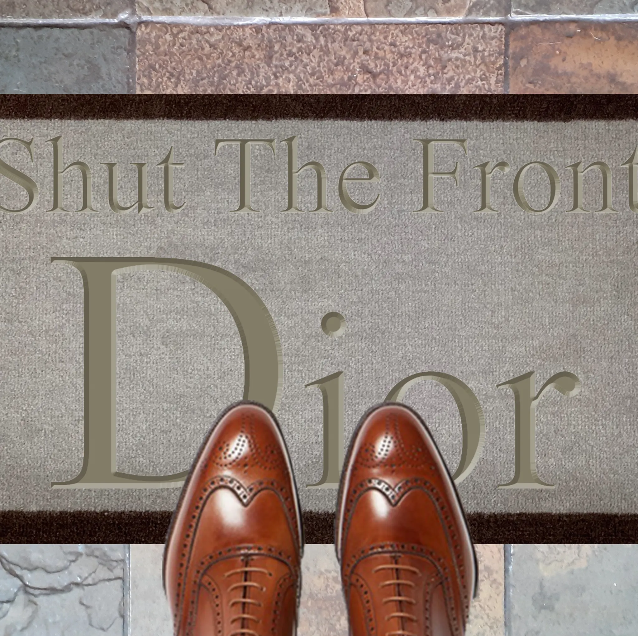 Inside view of Dior Shut The Front Dior Doormat Light Brown 70x40cm
