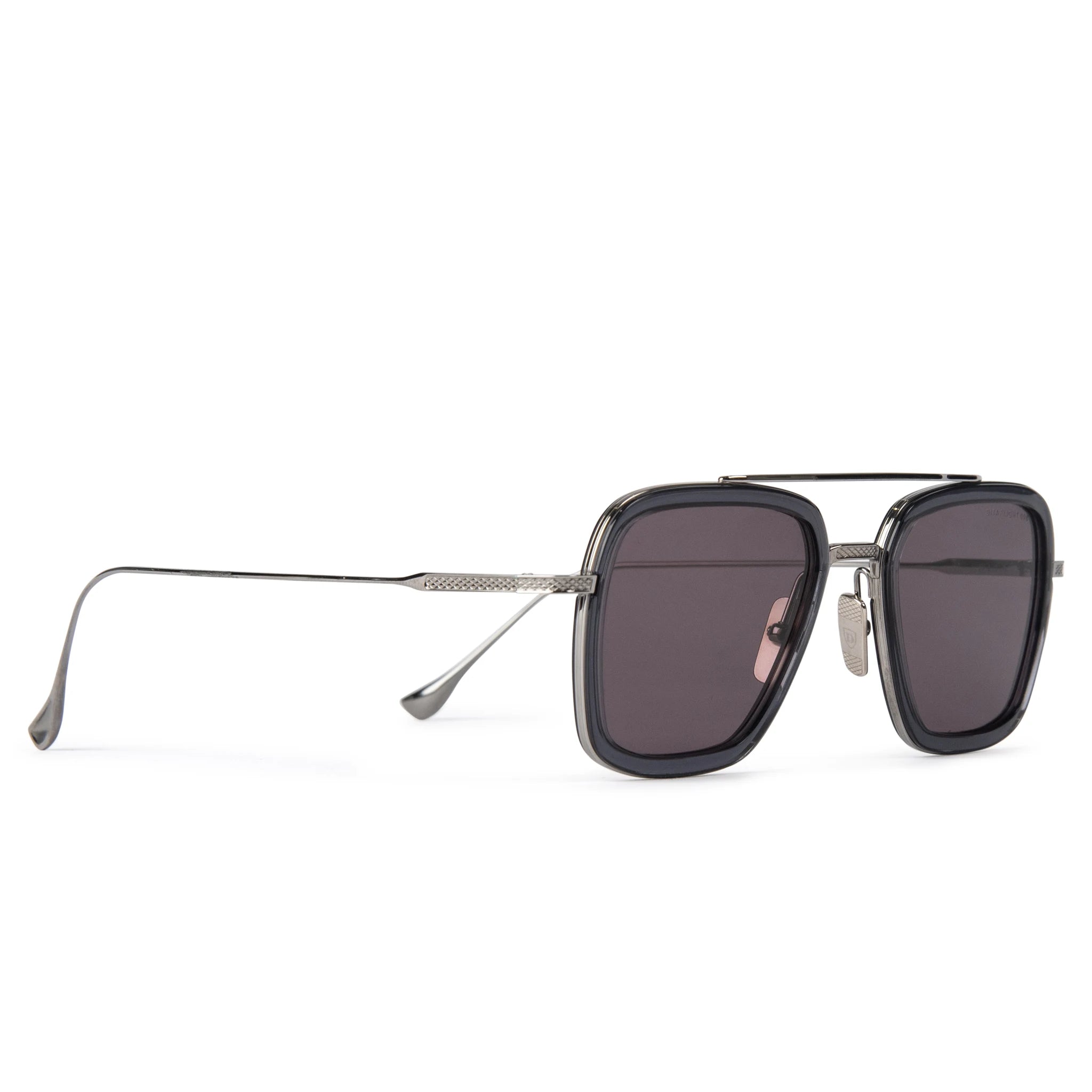 Front side view of Dita Eyewear 7806 Flight 006 Grey Black Sunglasses 7806-G-SMK-PLD-52