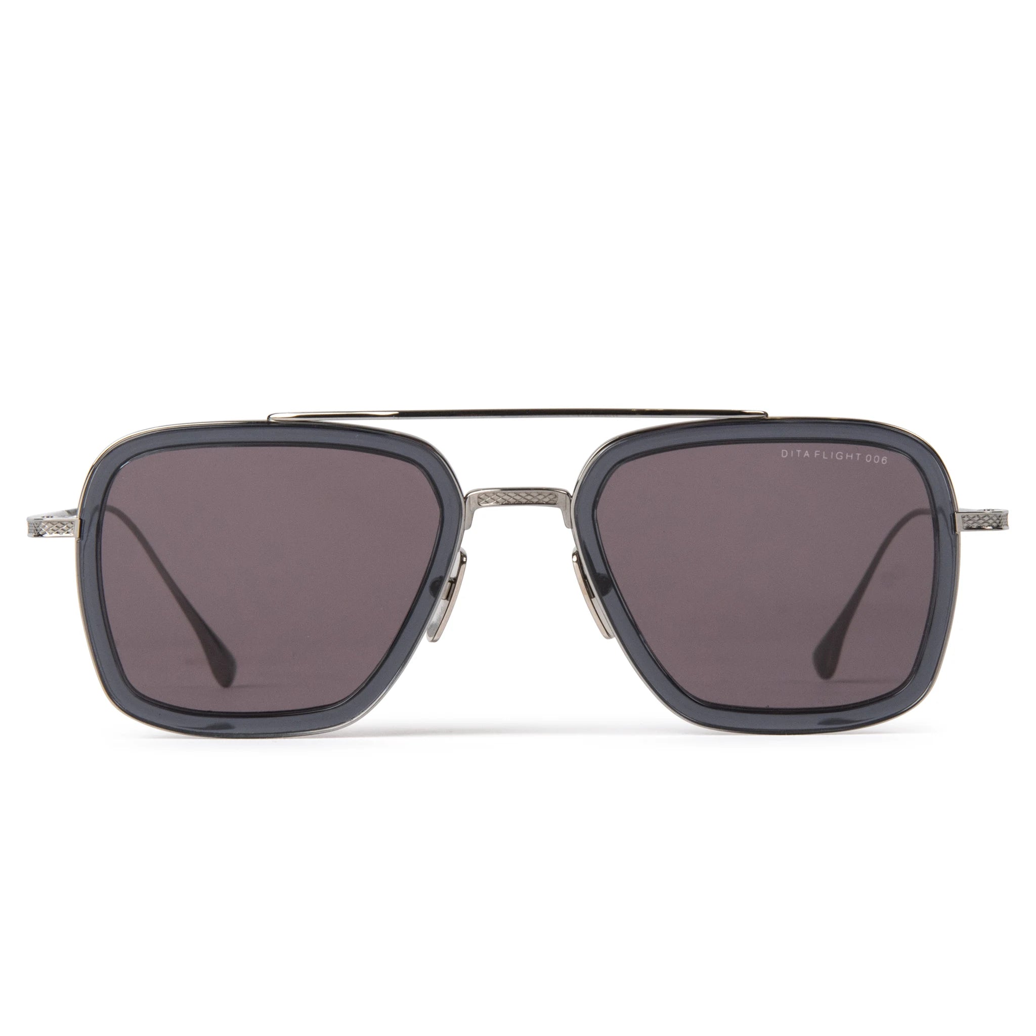 Front view of Dita Eyewear 7806 Flight 006 Grey Black Sunglasses 7806-G-SMK-PLD-52