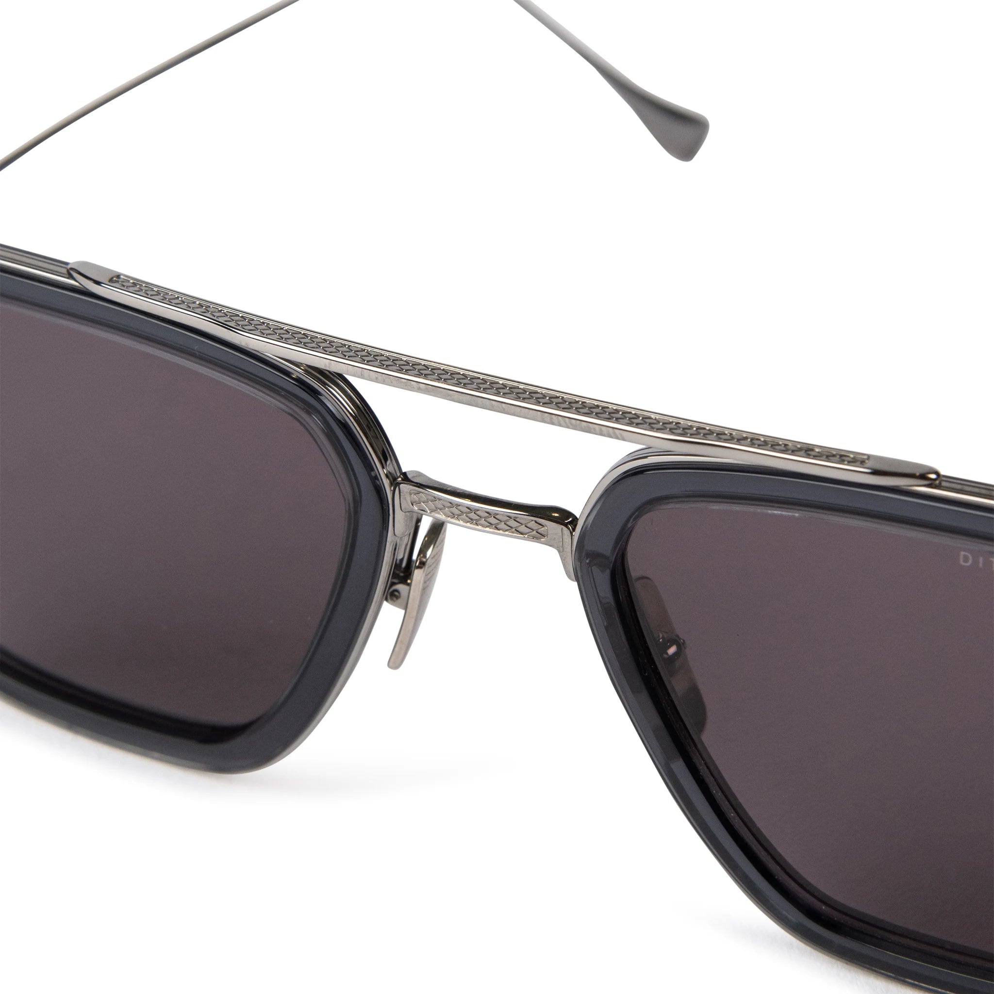 Nose bridge view of Dita Eyewear 7806 Flight 006 Grey Black Sunglasses 7806-G-SMK-PLD-52
