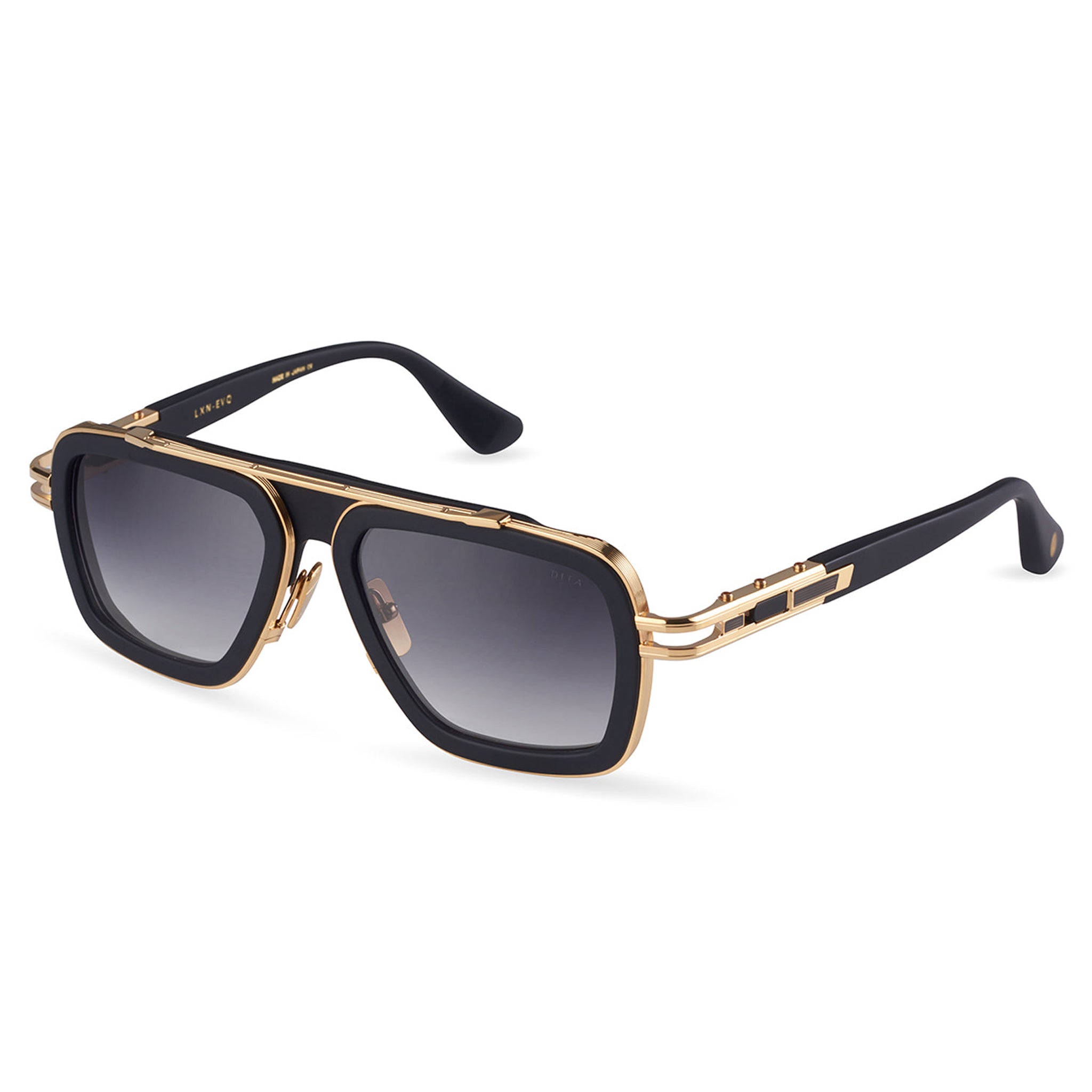 Front Side view of Dita LXN-EVO DTS403-A-01 Black Yellow Gold Sunglasses DTS403-A-01