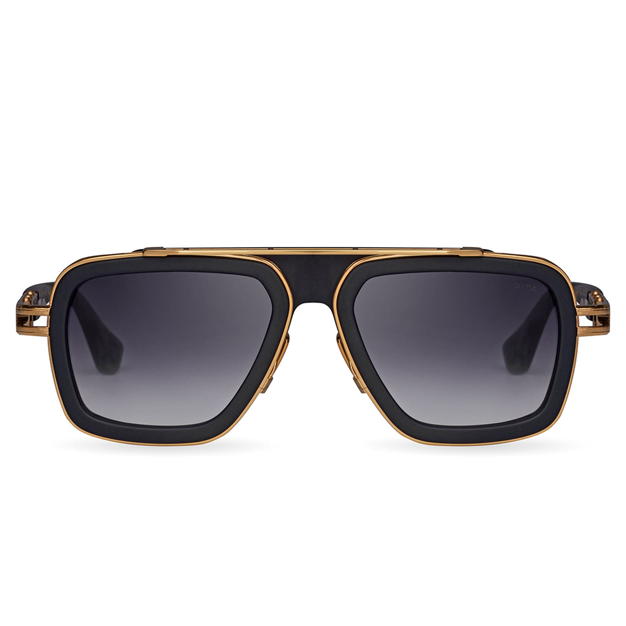 Front view of Dita LXN-EVO DTS403-A-01 Black Yellow Gold MMESSE015 Sunglasses DTS403-A-01