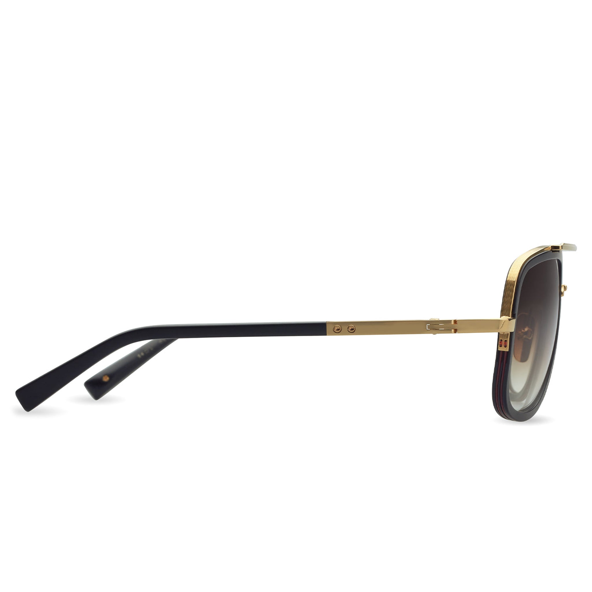 Side view of Dita Mach S DTS412-A-01 Yellow Gold Black Sunglasses DTS412-A-01