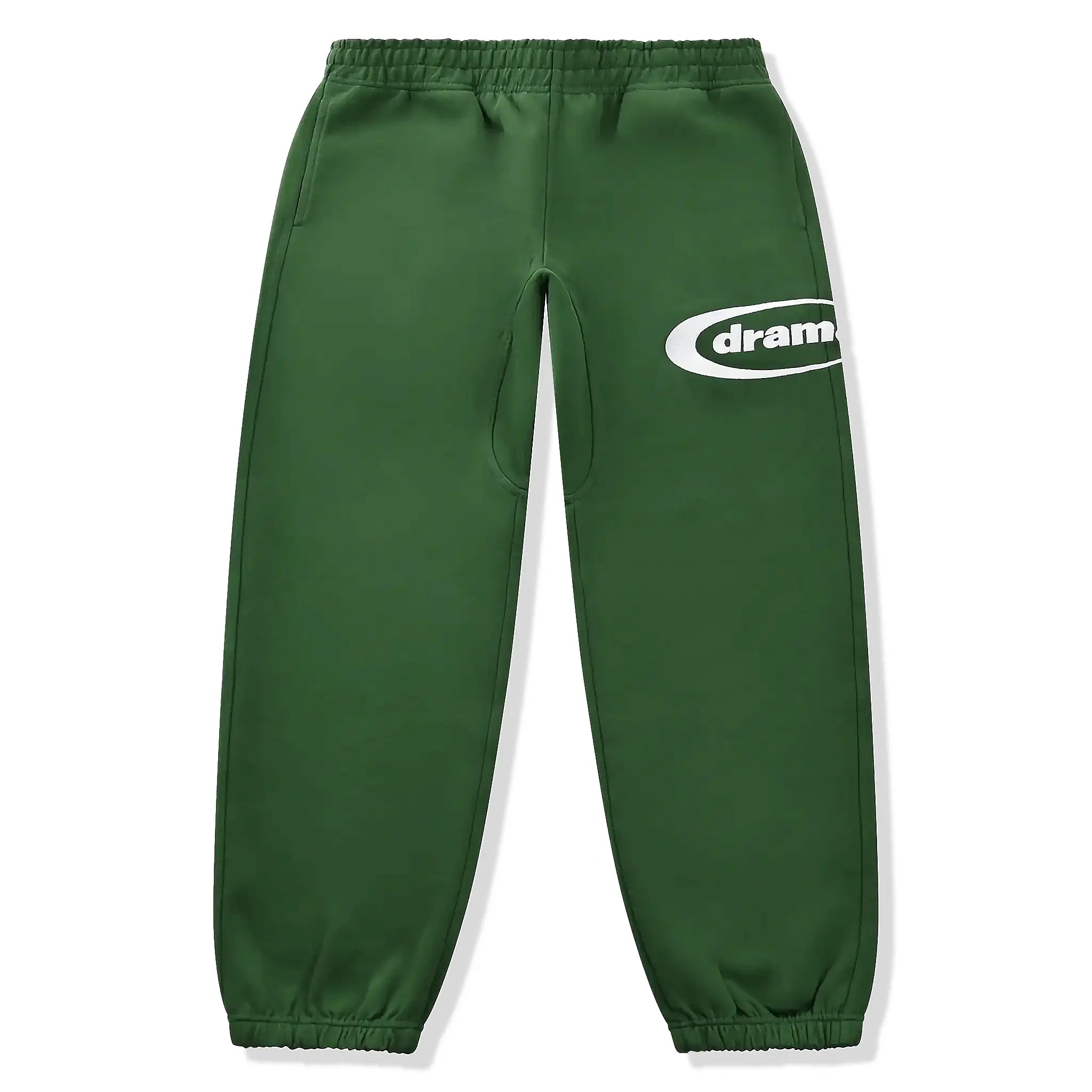Front view of Drama Call Green White Sweatpants