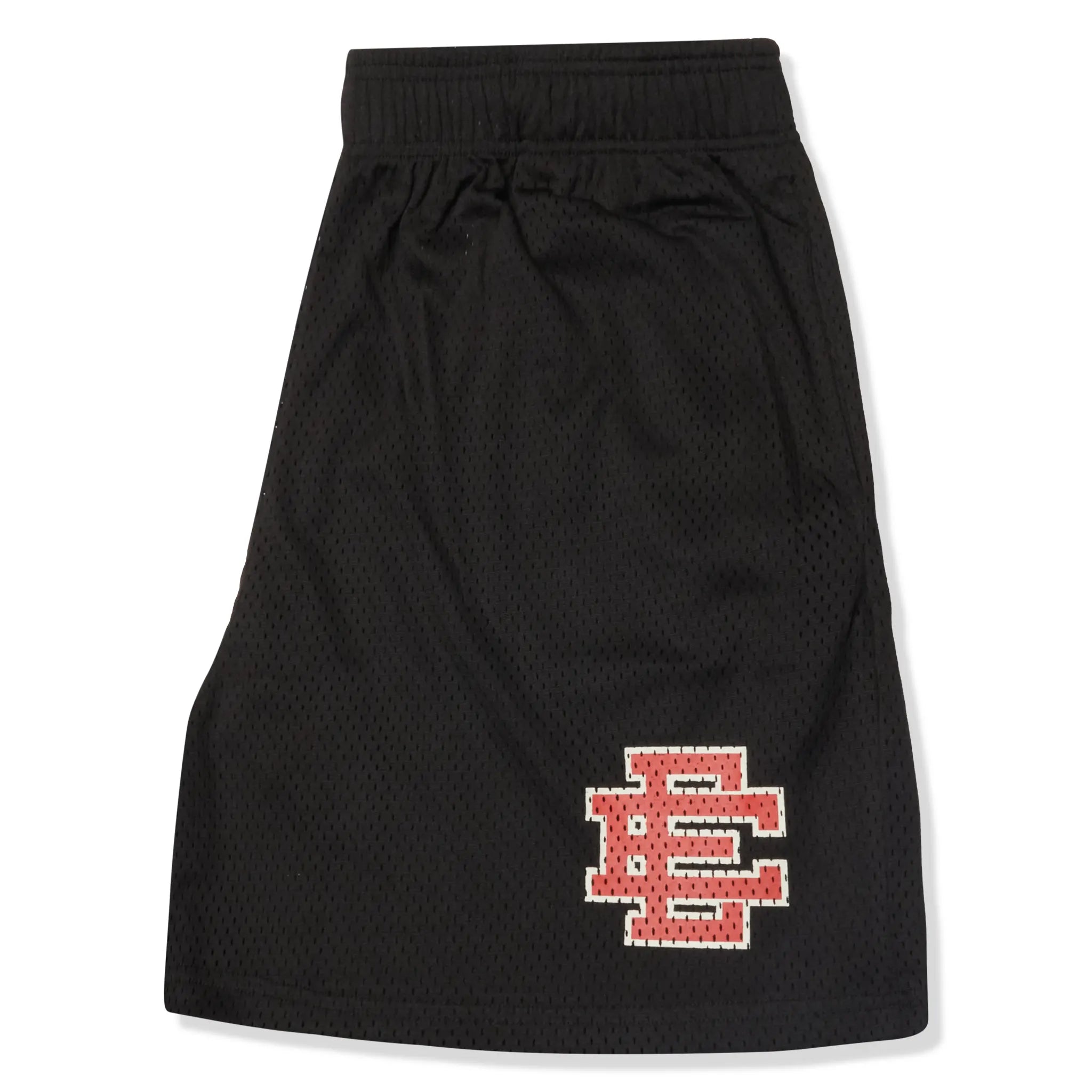 Side View of Eric Emanuel EE Basic Black Red Shorts