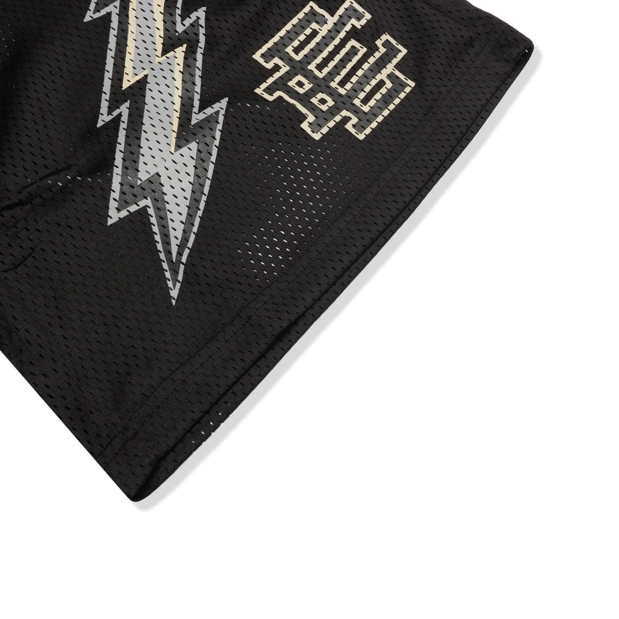 Front Detailed View of Eric Emanuel EE Basic Bolt Black Shorts 02571 1FW2305EEEBSE EE B