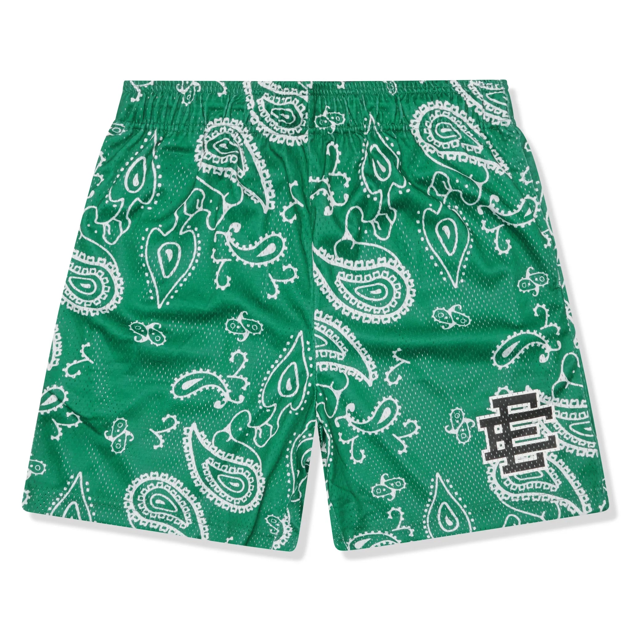 Front View of Eric Emanuel EE Basic Green Bandana Shorts