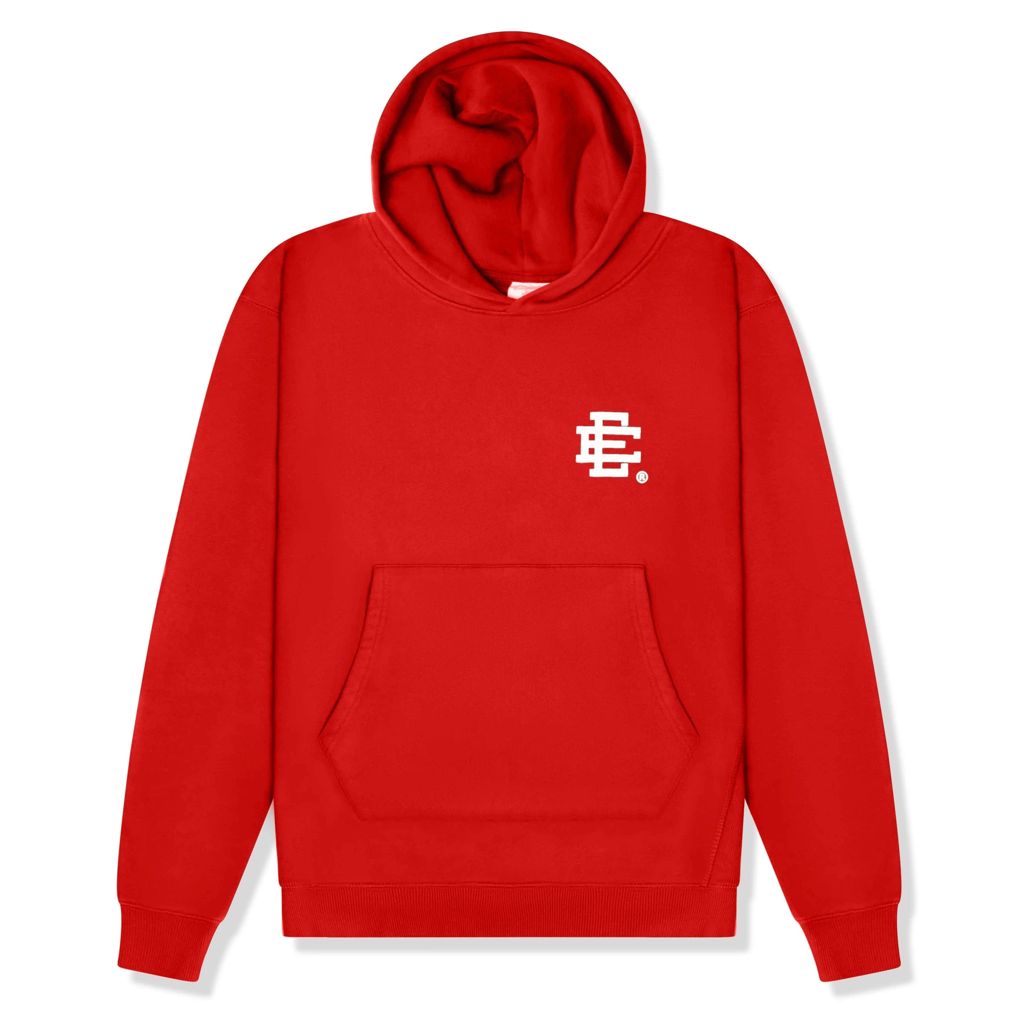 Front view of Eric Emanuel EE Basic Red Hoodie