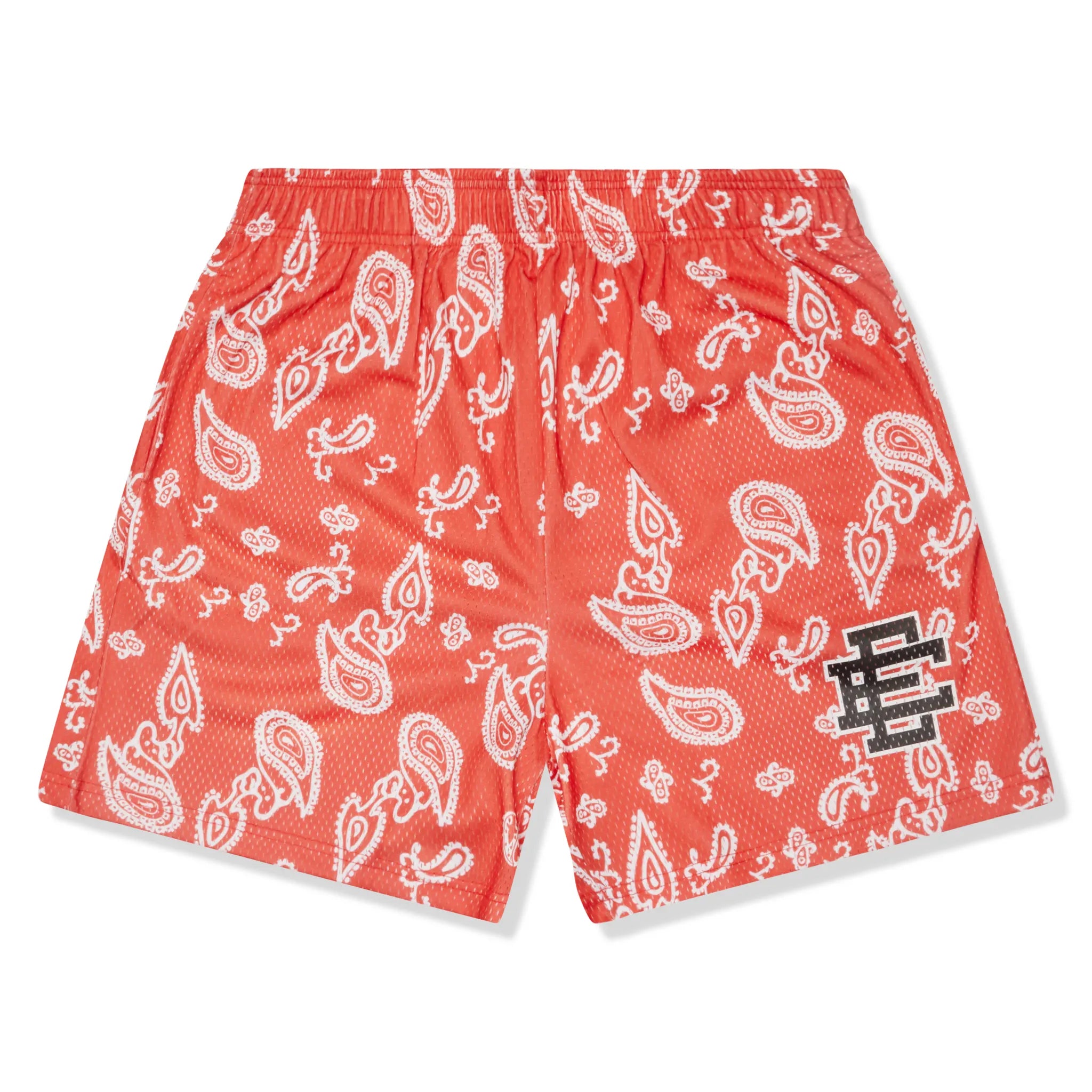 Front View of Eric Emanuel EE Basic Red Paisley Shorts