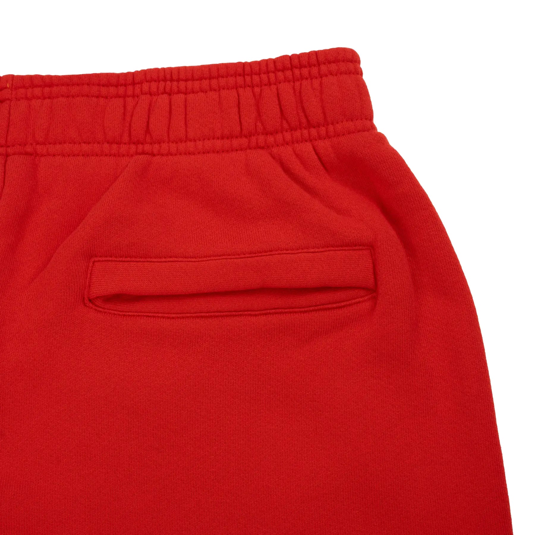 Back pocket view of Eric Emanuel EE Basic Red Sweatpants