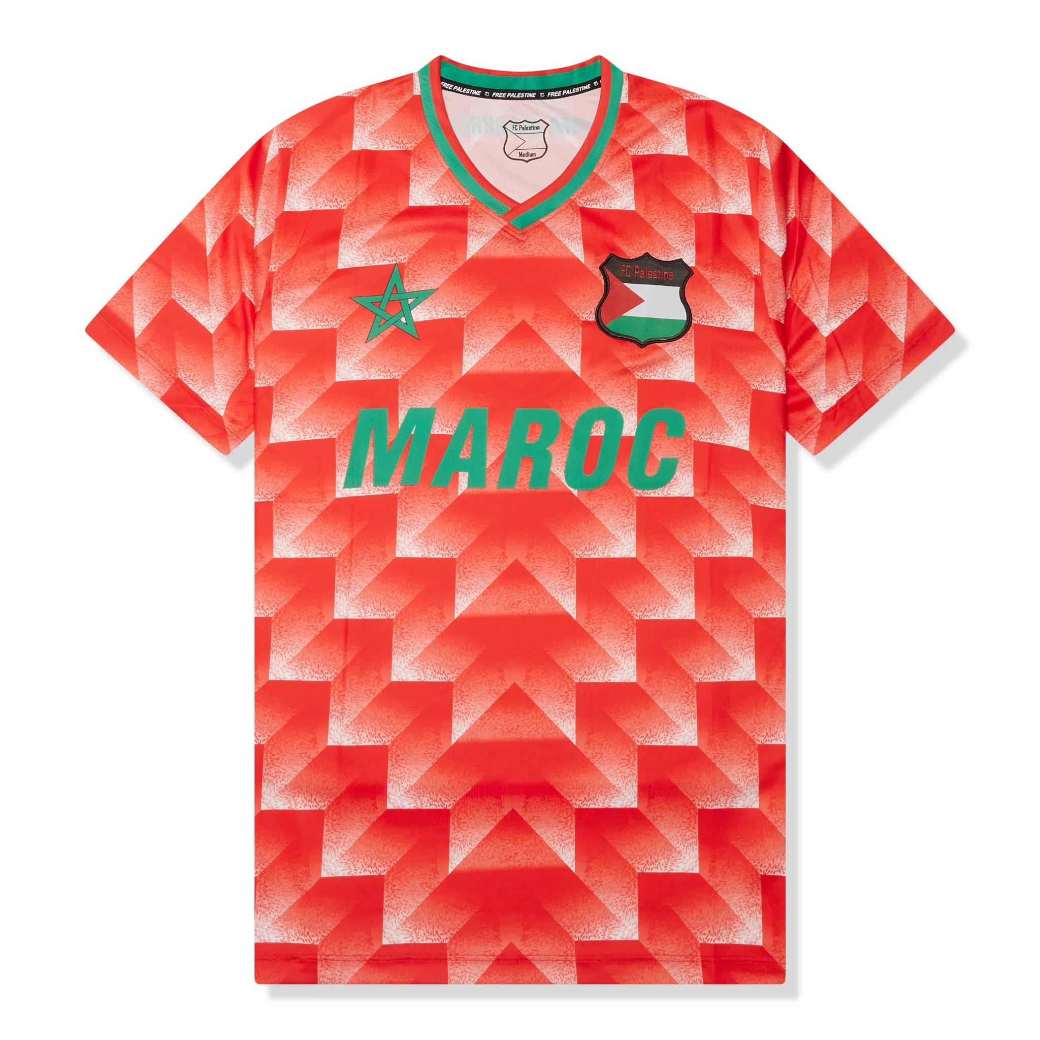 FC Palestina Palestine x Morocco Retro Red Football T Shirt