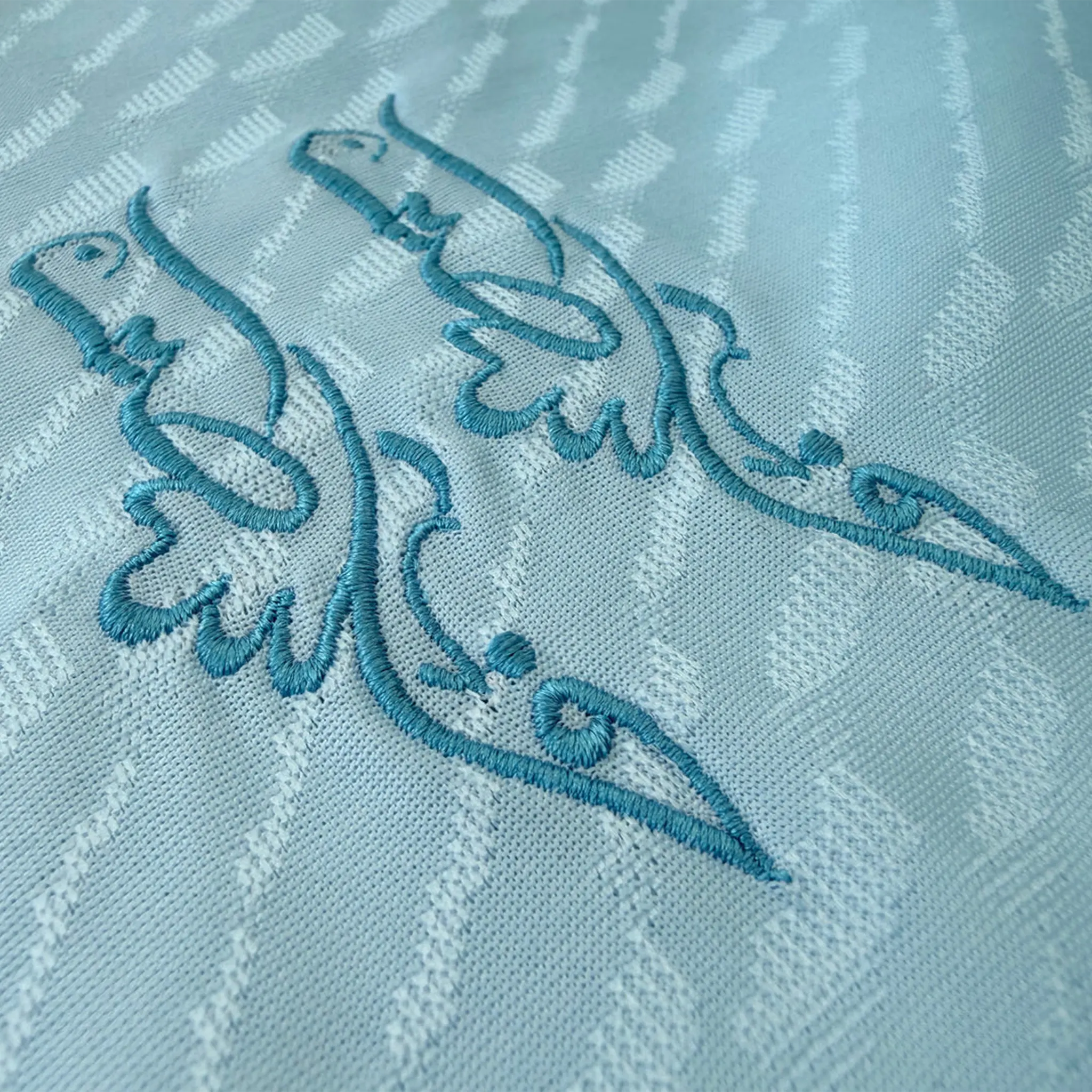 Detailed View of FC Palestina x Farrah Azam Sky Blue T-Shirt
