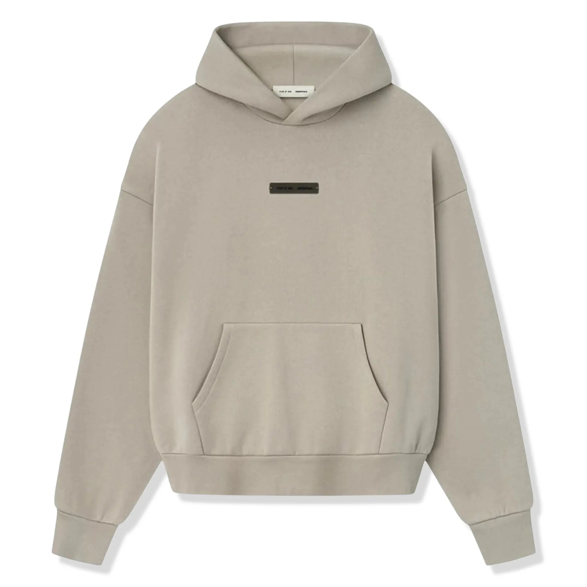 Front View of Fear Of God Essentials Classic Fleece Timber Hoodie (FW25)