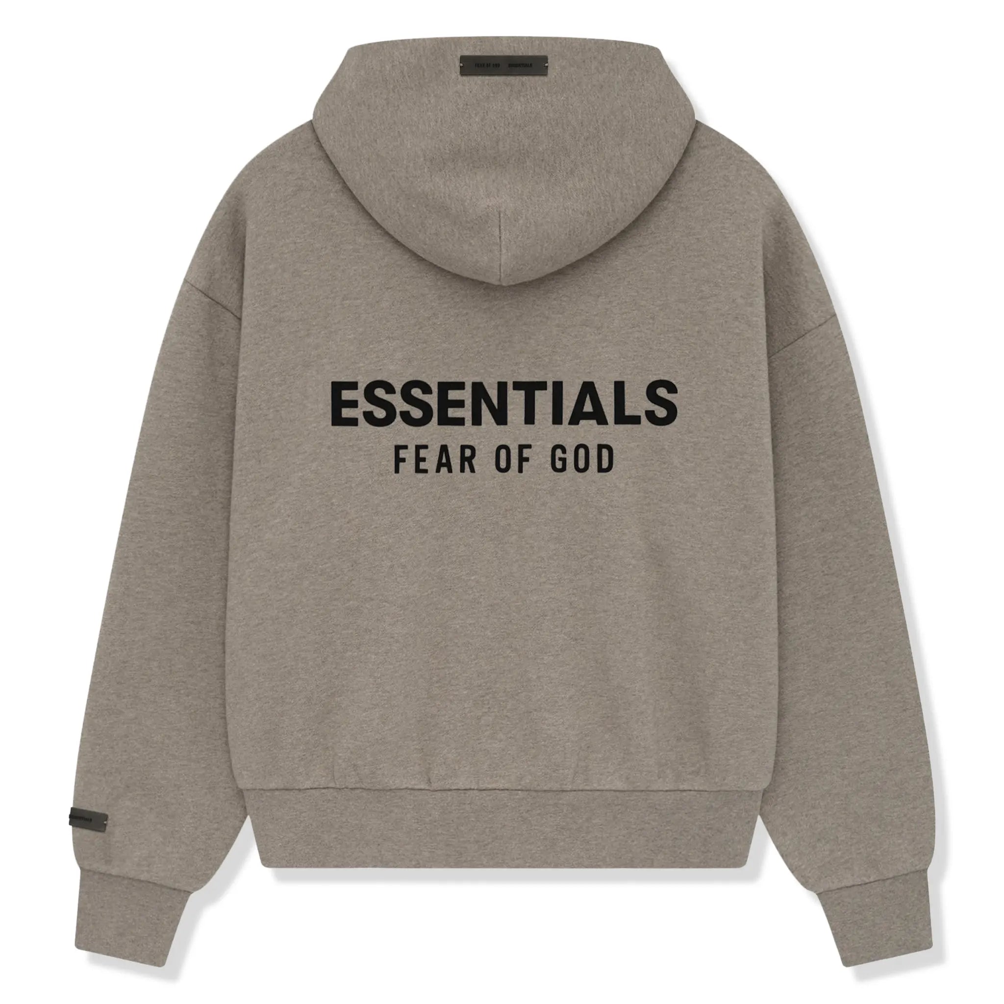 Back View of Fear Of God Essentials Classic Homestead Heather Hoodie (SS25) 192AS252051F
