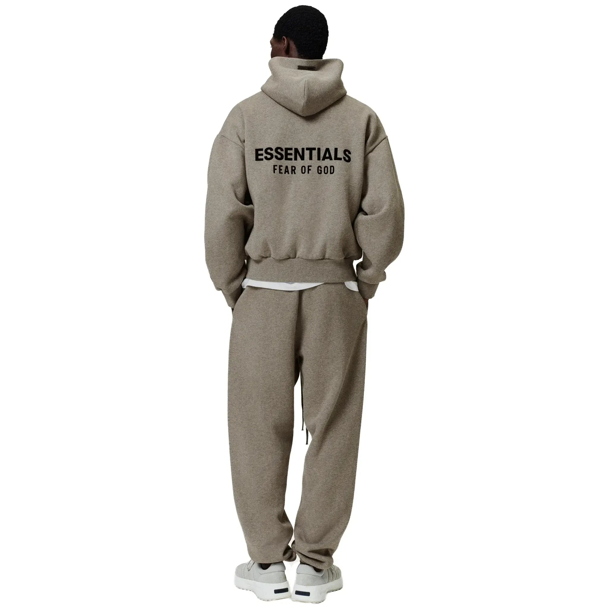 Back View of Fear Of God Essentials Classic Homestead Heather Sweatpants 130AS252021F