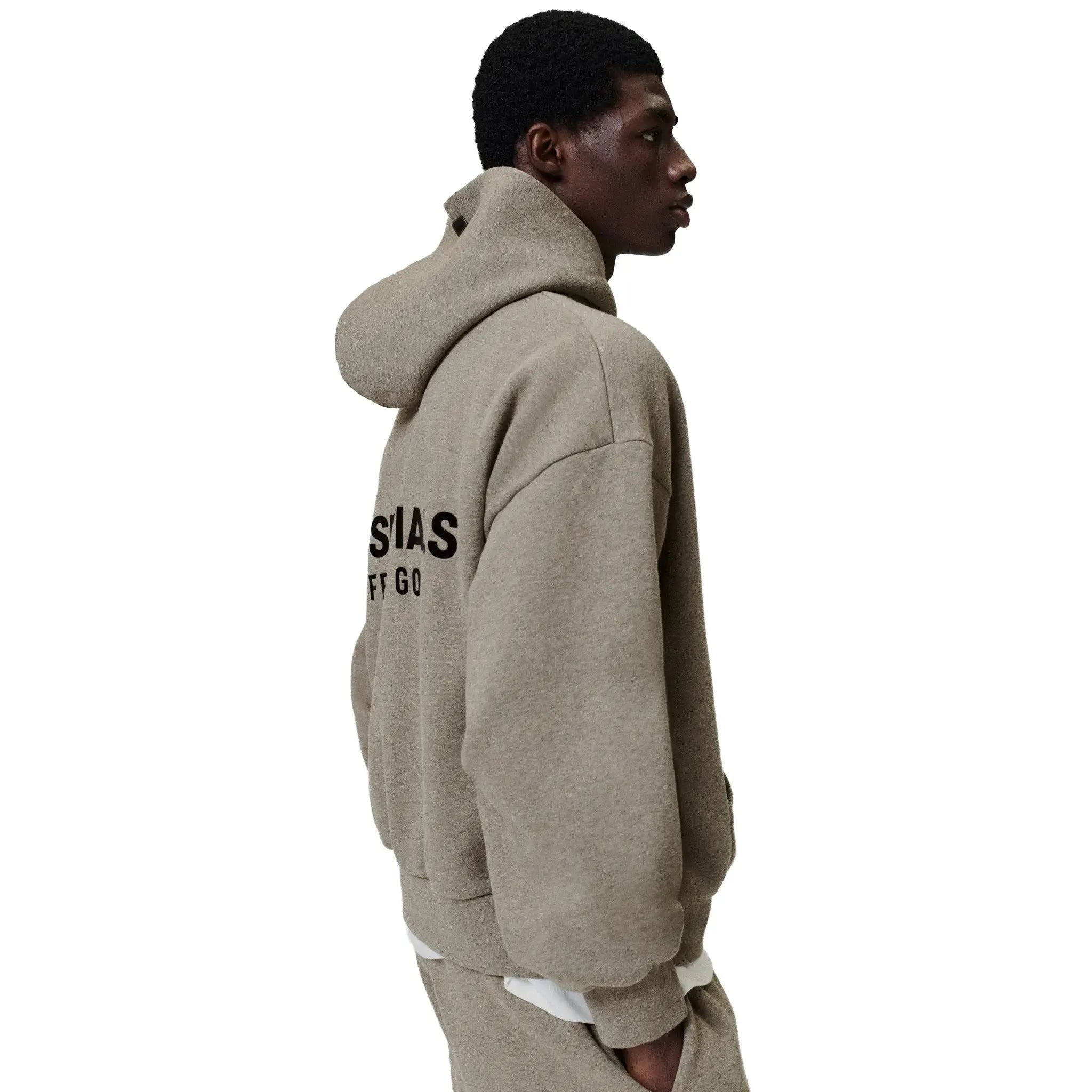 Side View of Fear Of God Essentials Classic Homestead Heather Sweatpants 130AS252021F