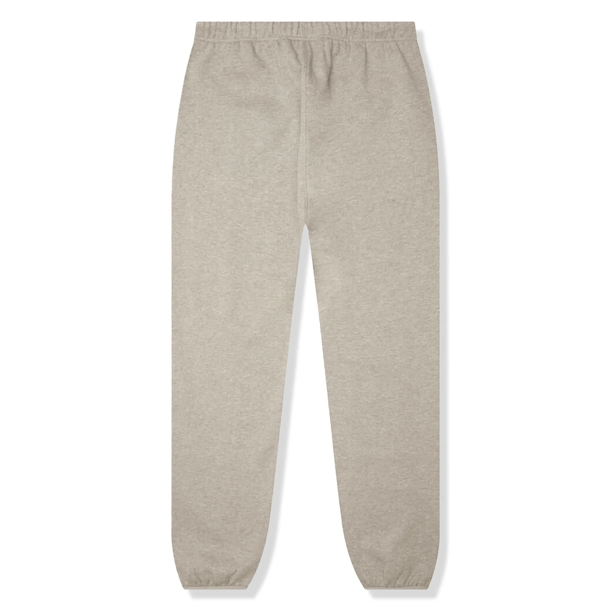 Back View of Fear Of God Essentials Core Collection Dark Heather Oatmeal Sweatpants (FW23) 130SP242023F