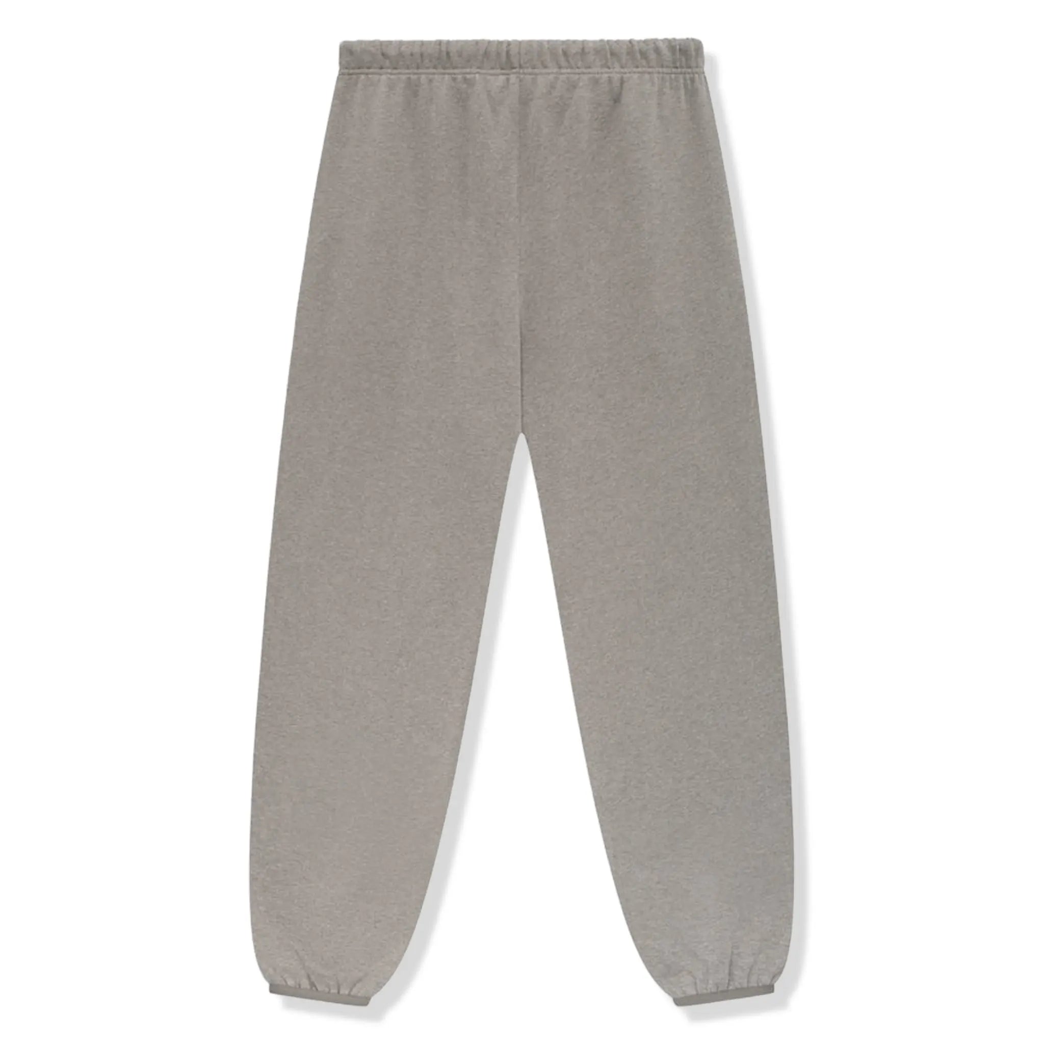 Back View of Fear Of God Essentials Core Collection Heather Grey Sweatpants (SS24) 130SU242021F