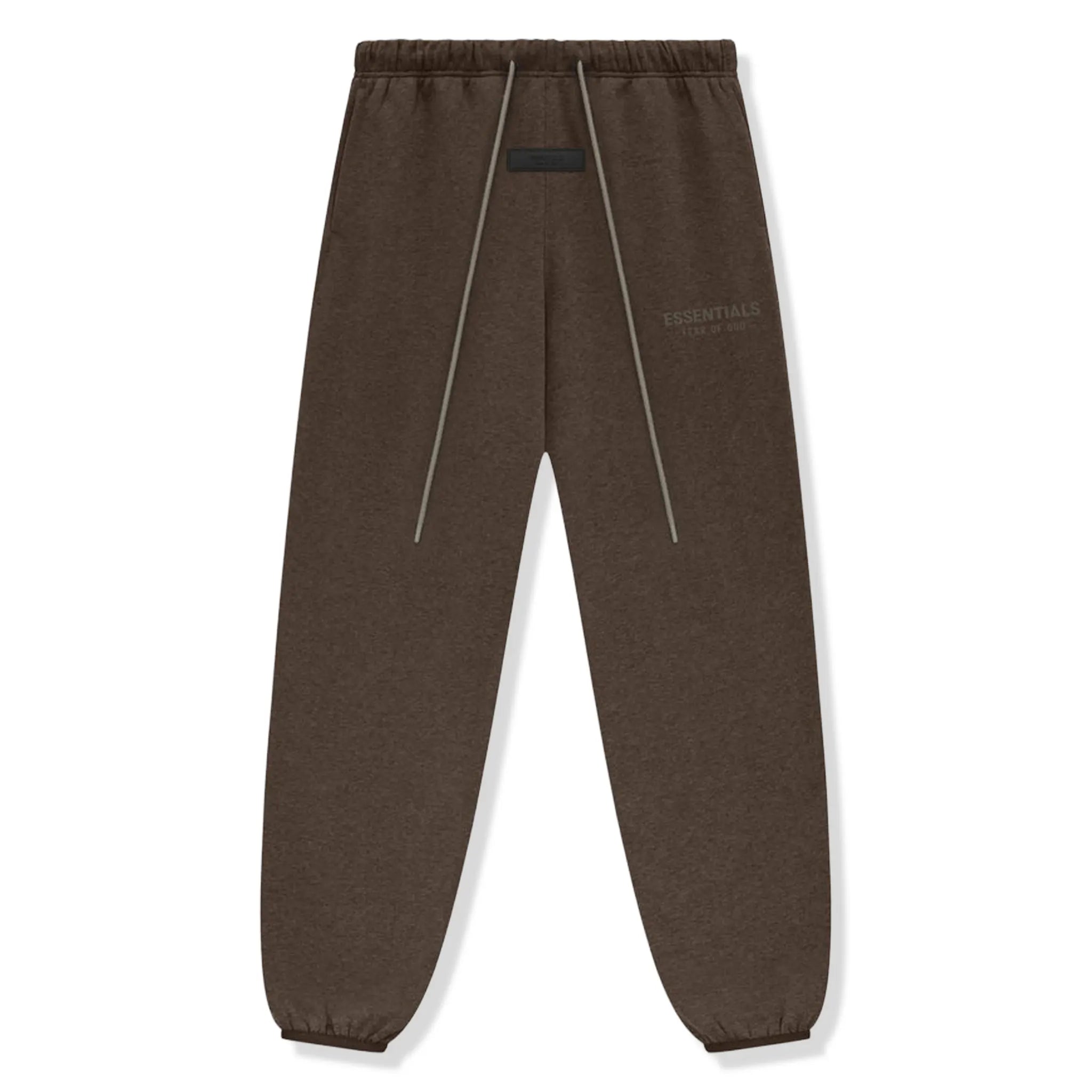 Front View of Fear Of God Essentials Core Collection Heather Wood Sweatpants (SS24) 130SU242022F