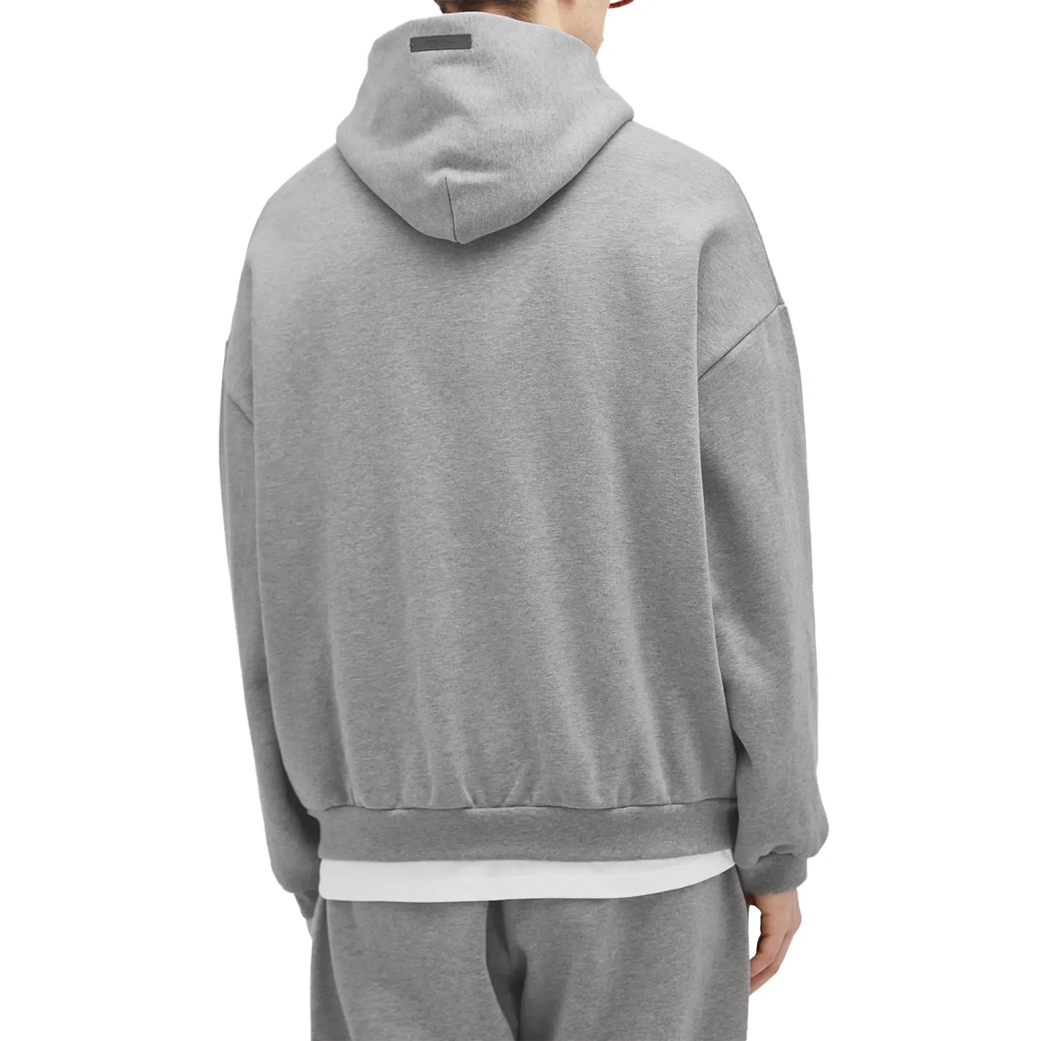 Back View of Fear Of God Essentials Dark Heather Grey State Hoodie 192BT246251F