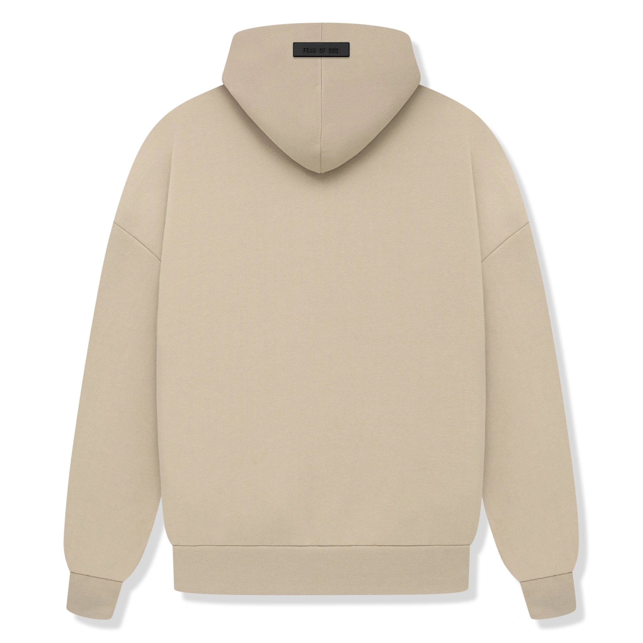 Back view of Fear Of God Essentials Dusty Beige Hoodie (FW23) 192SP232055F
