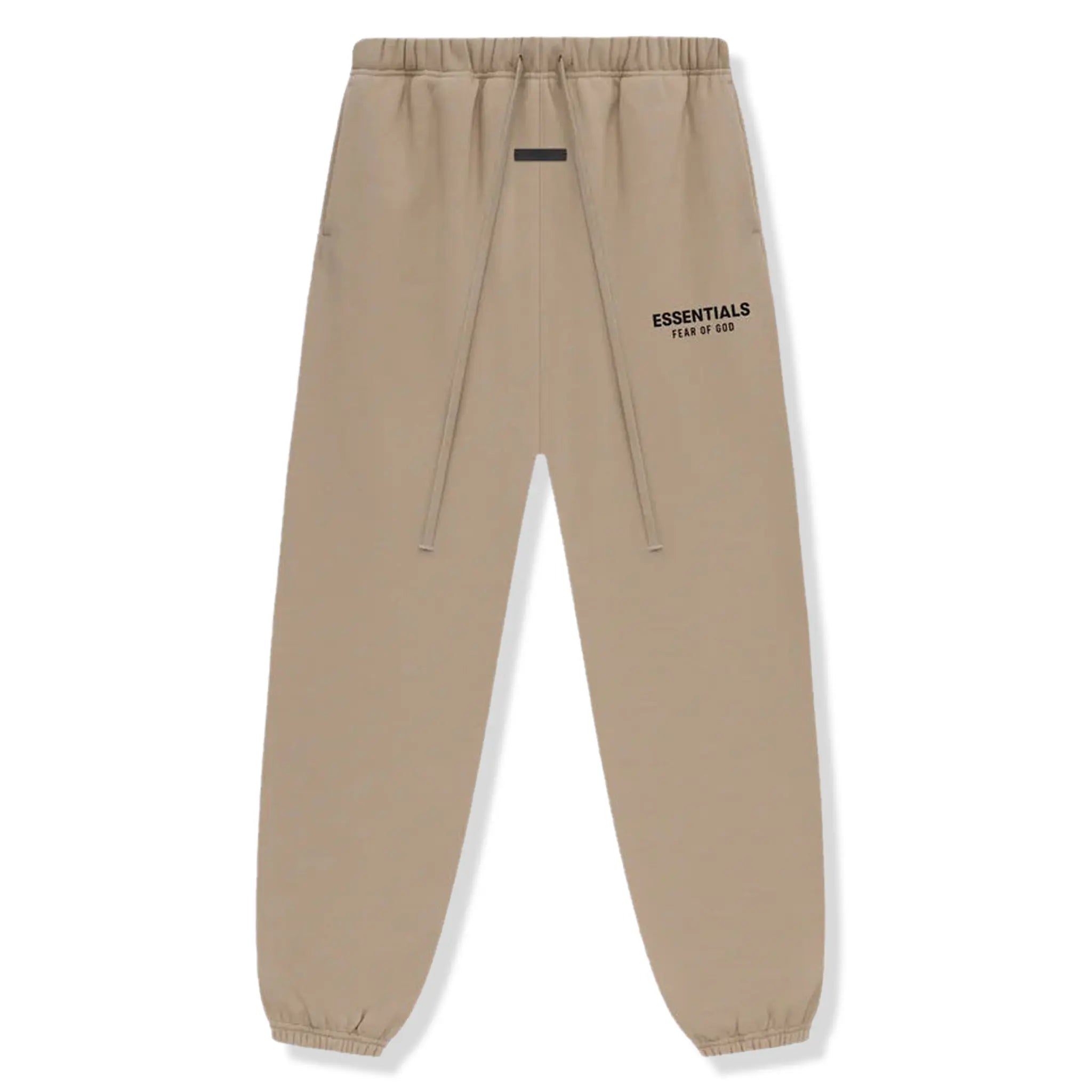 Front View of Fear Of God Essentials Fleece Desert Sand Sweatpants (FW24) 130HO242027F