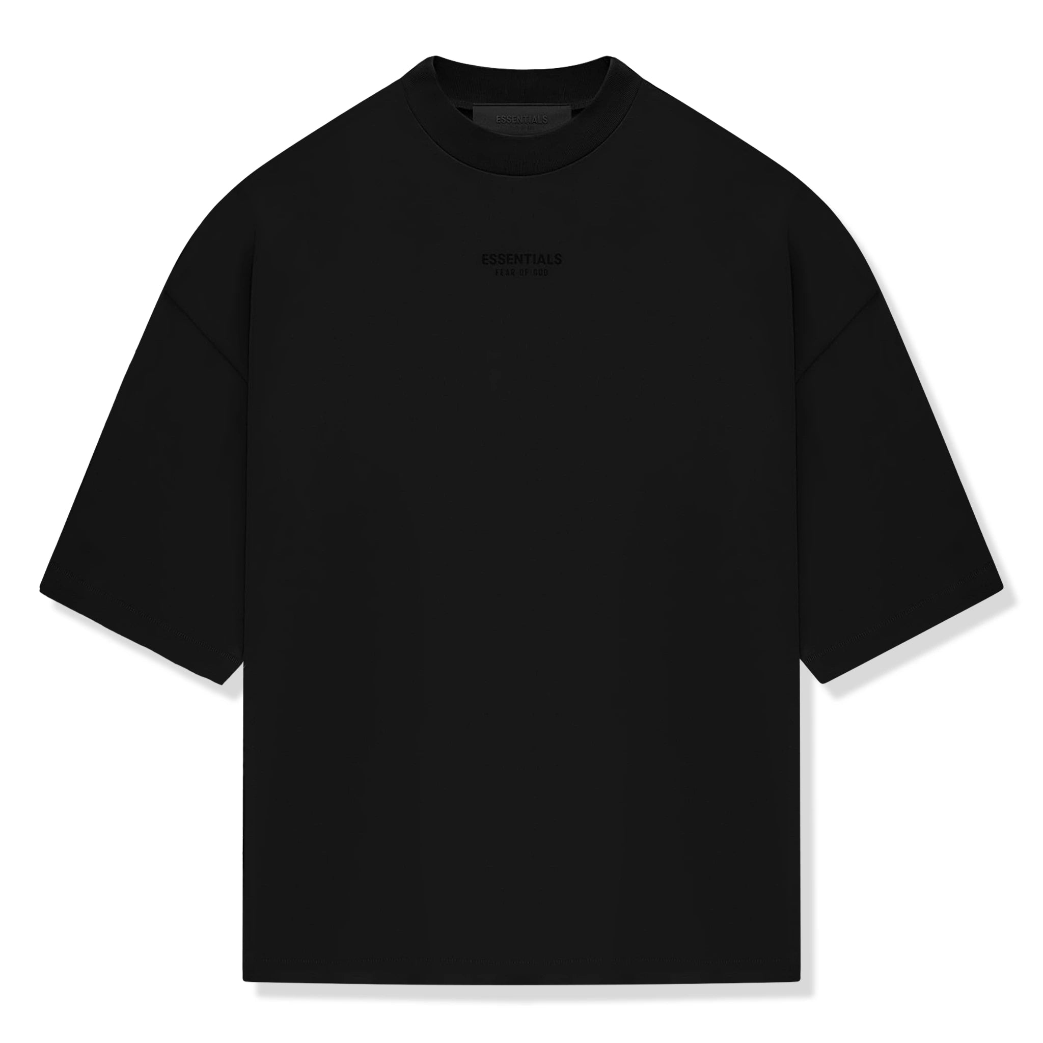 Front view of balenciaga sacre coeur print oversized hoodie item Jet Black T Shirt (FW23) 125BT232000F