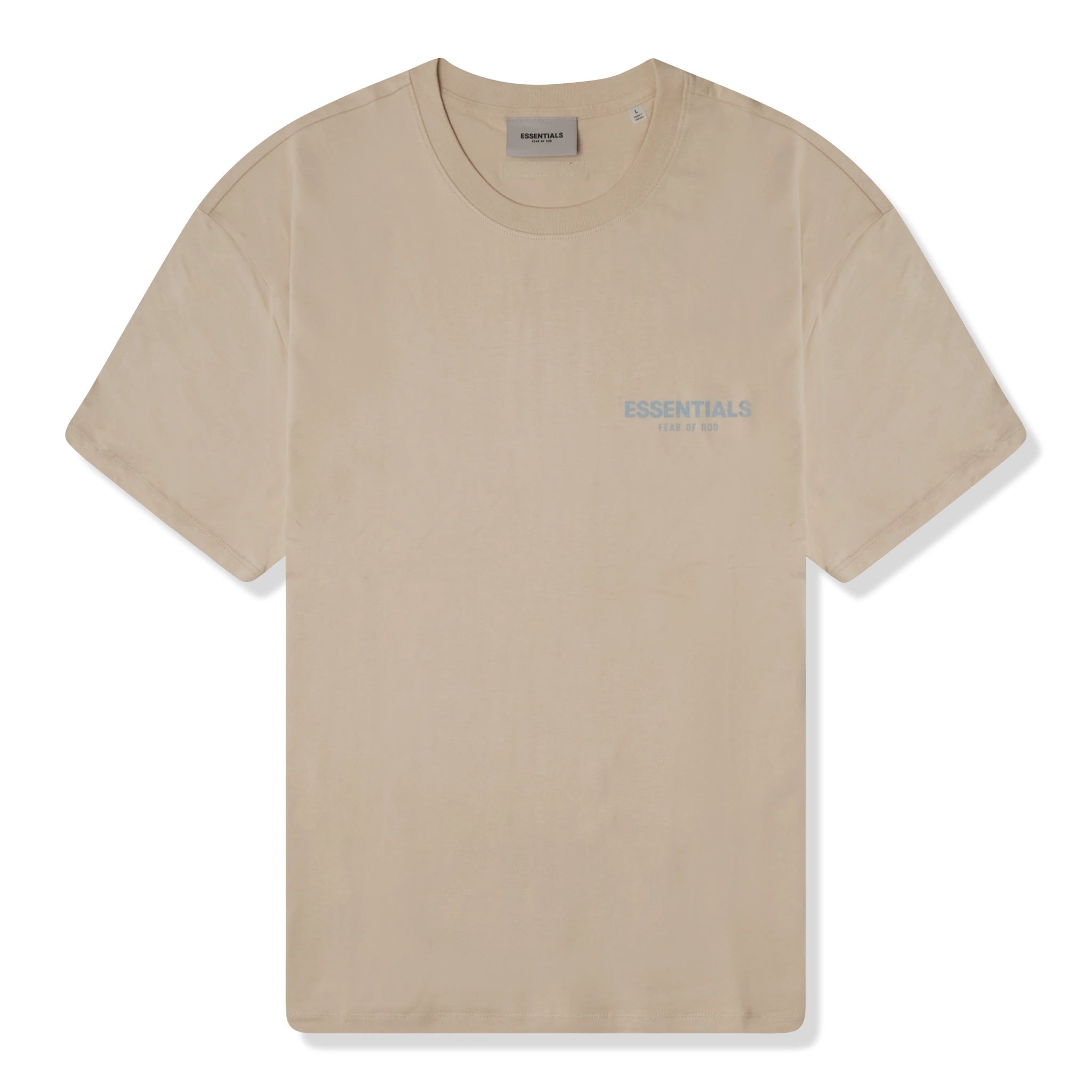 Front view of Fear Of God Essentials Linen T Shirt lange (FW21)