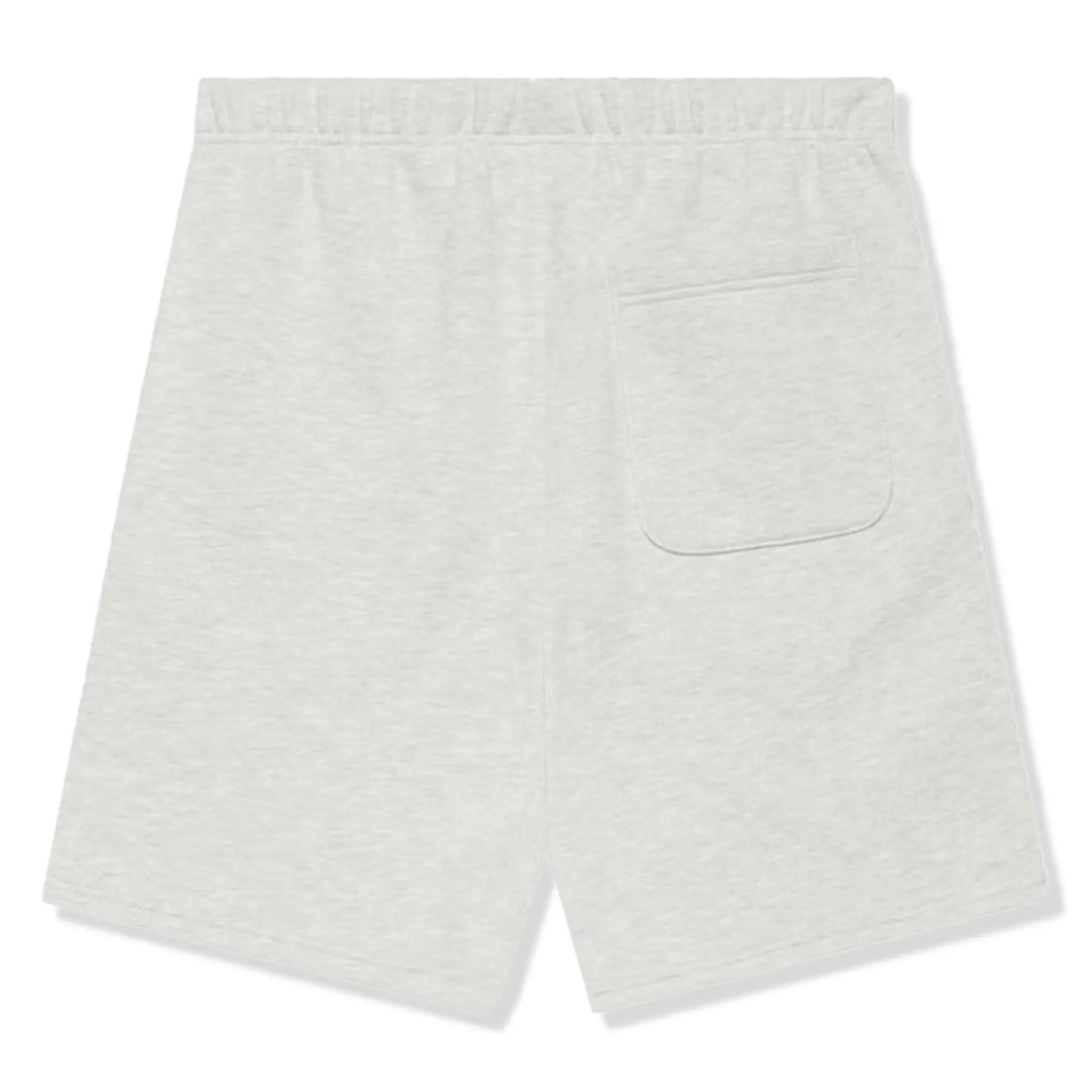 Back view of Fear Of God Essentials Oatmeal Reflective Shorts (SS21)