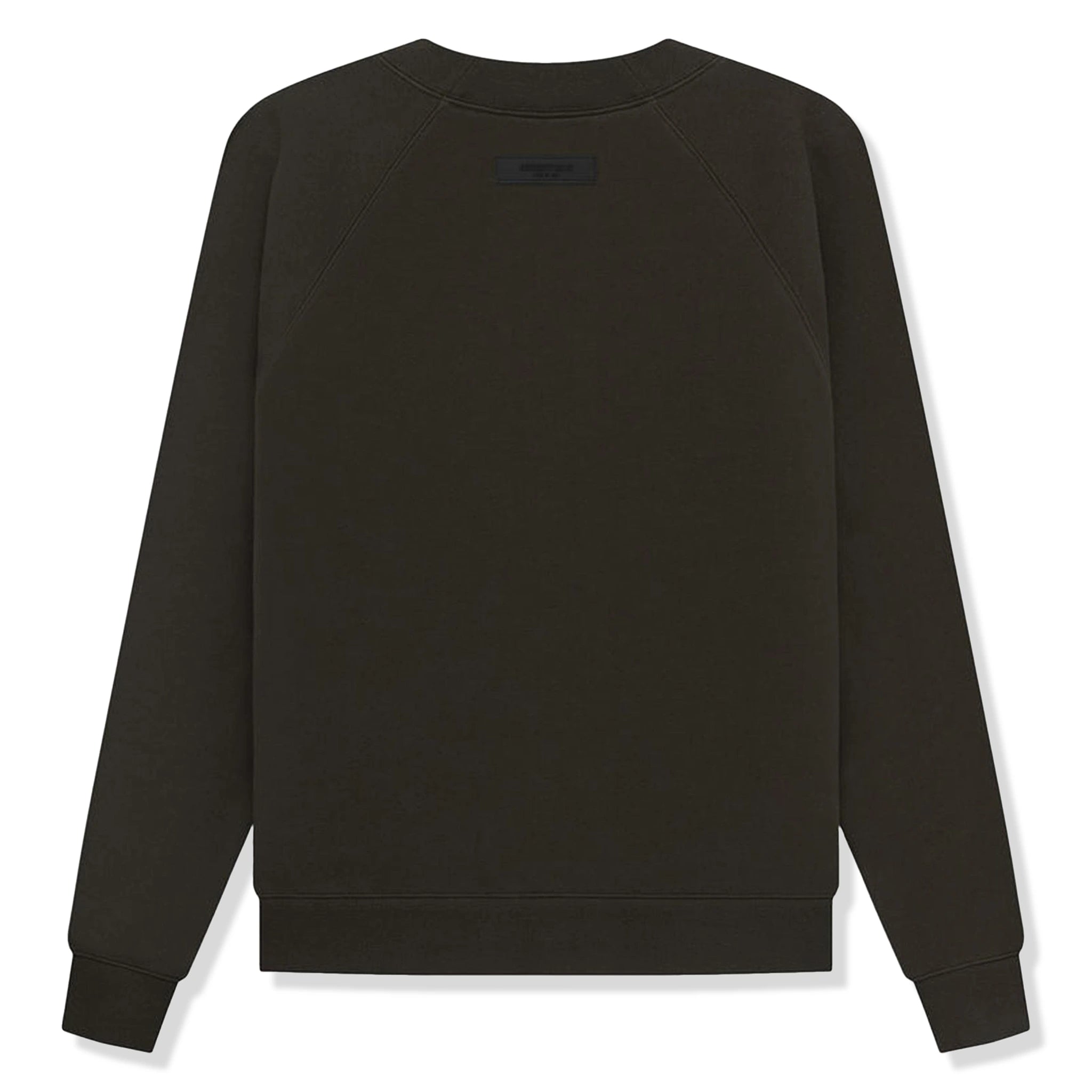Back view of Fear Of God Essentials Off Black Sweatshirt (SS23) 192BT222040F