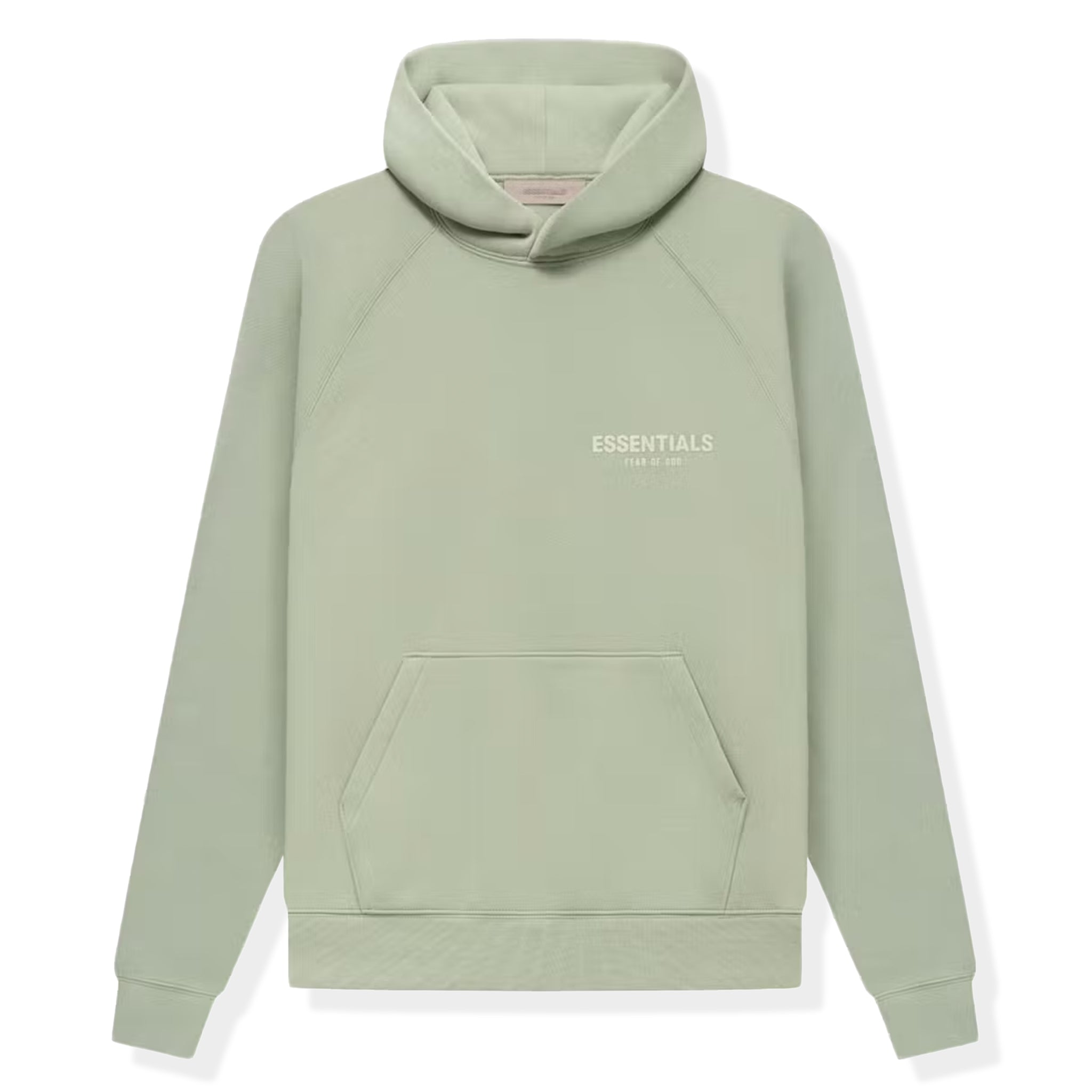 Front View of Fear Of God Essentials Seafoam Hoodie (SS22) 192BT212054F