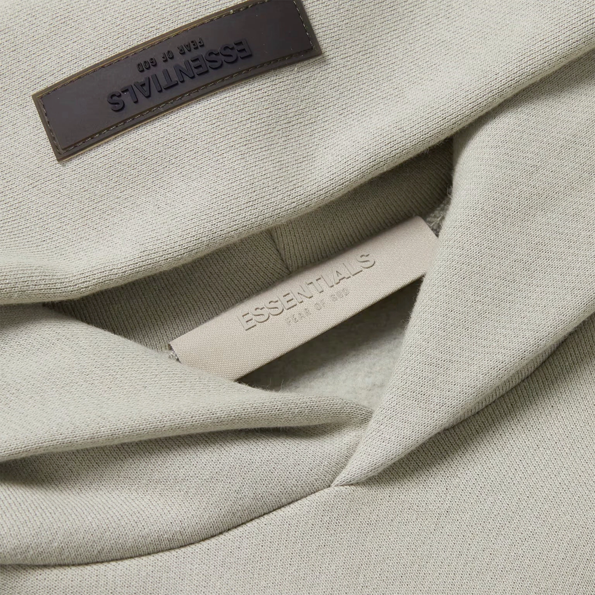 Detail view of Fear of God Essentials Seal Hoodie (SS23) 192BT222053F