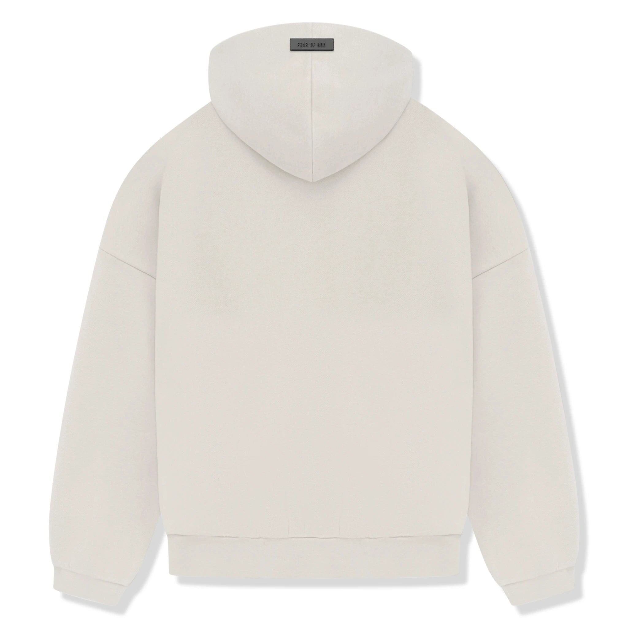 Back view of Fear Of God Essentials Silver Cloud Hoodie (FW23)