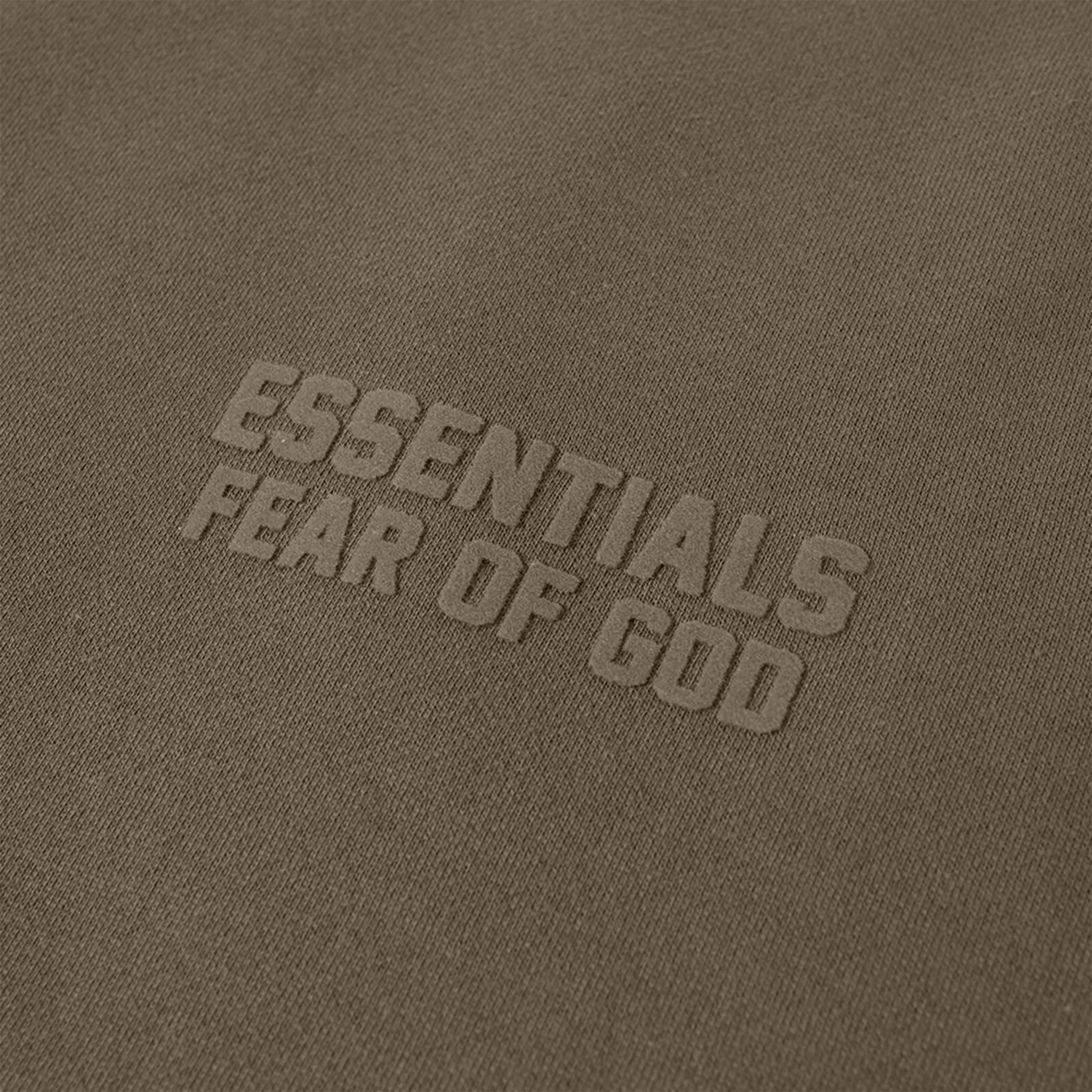 Logo view of Fear Of God Essentials Wood Crewneck (FW22)
