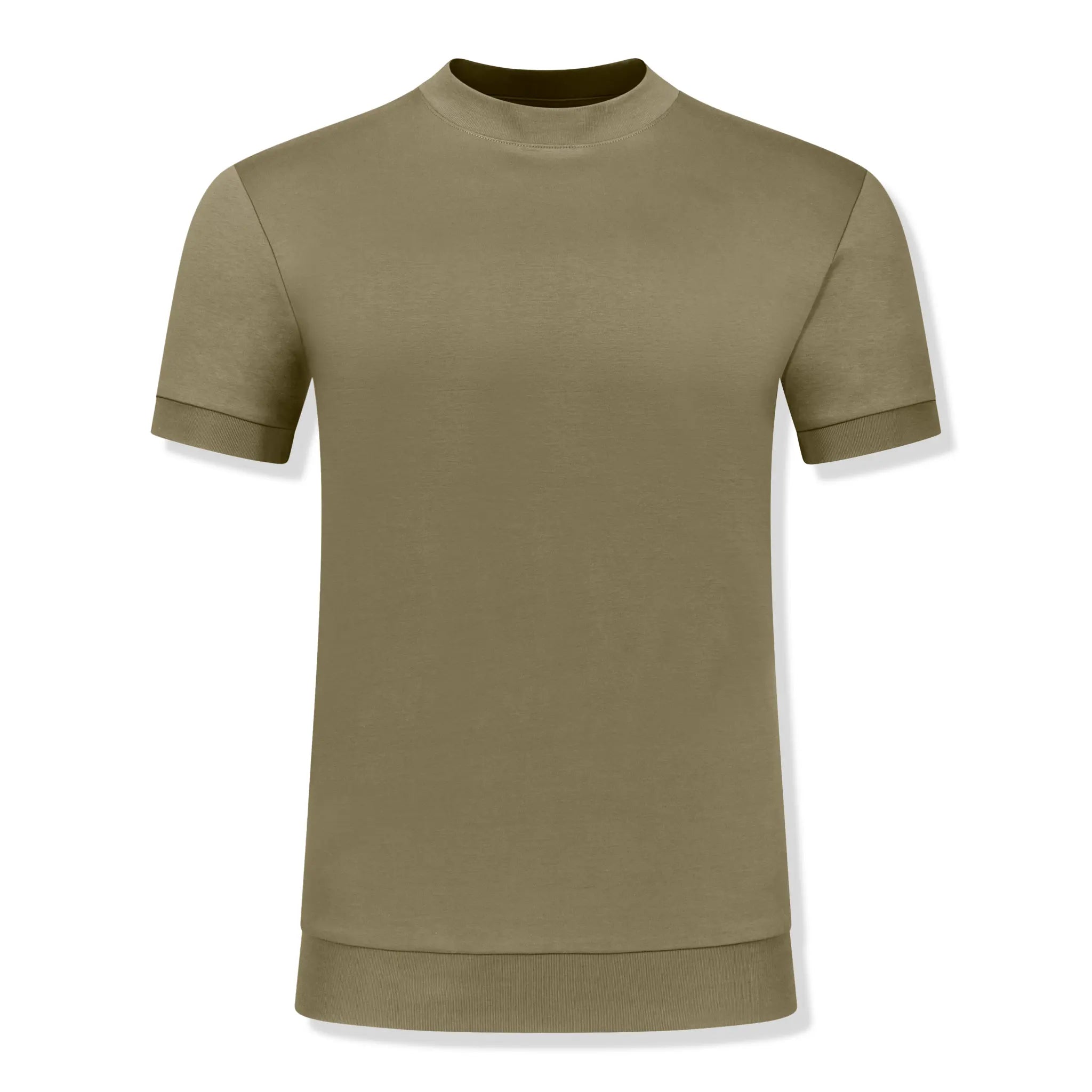 Front View of Forbes Sartorial Khaki T-Shirt