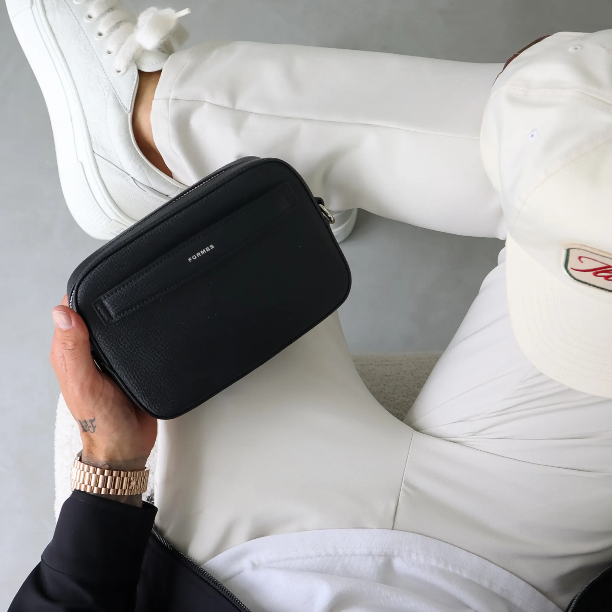 Model View of Formes Adapt Nero Mini Crossbody Bag