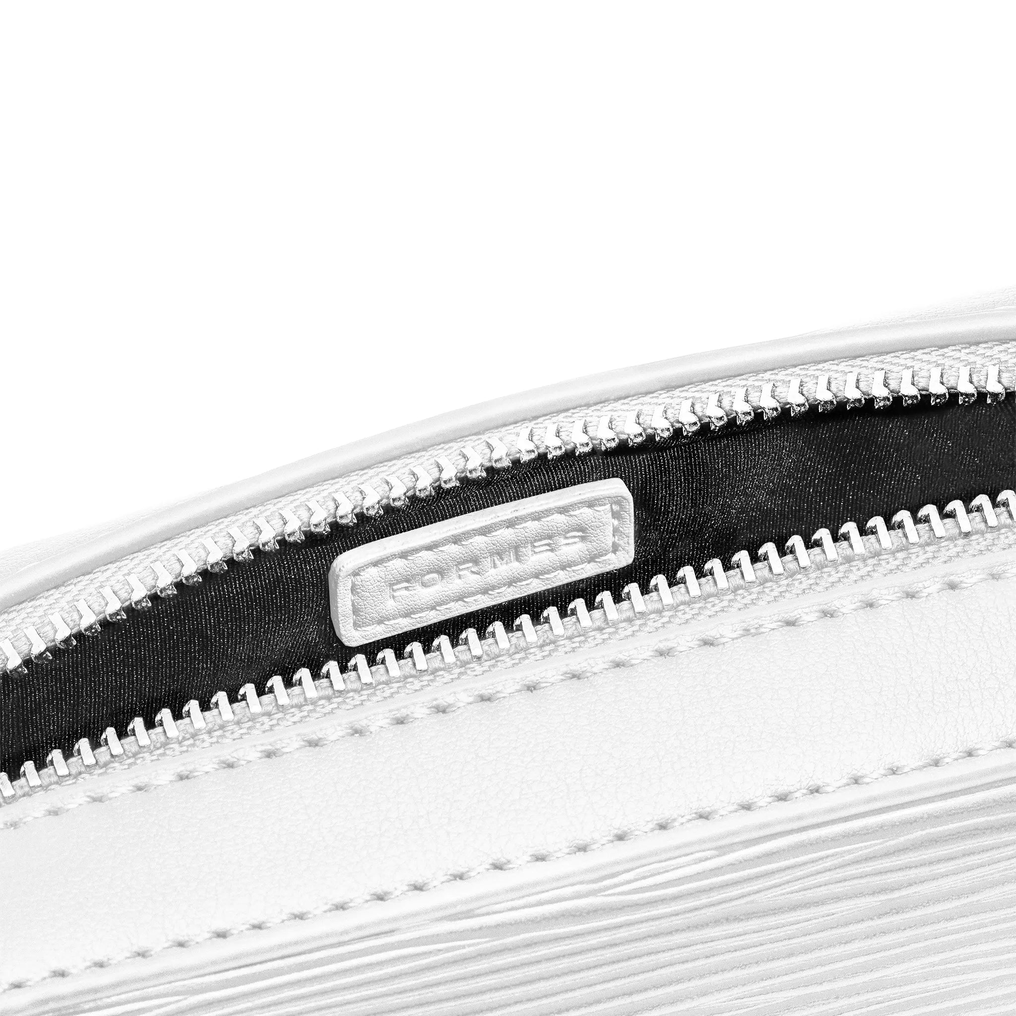 Detailed Zip View of Formes Adapt Ripple Glace Mini Crossbody Bag