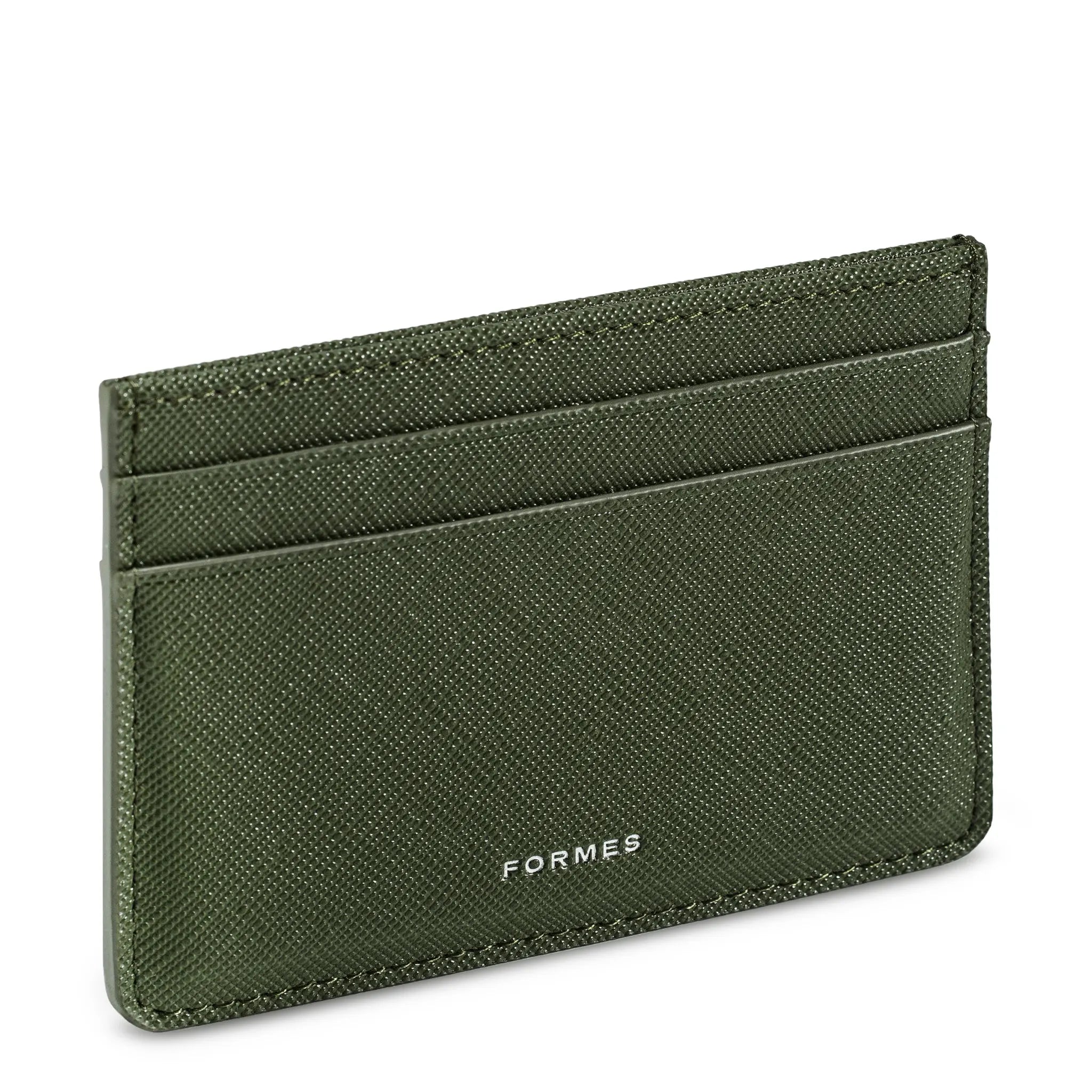 Front Side View of Formes Classic Verdal Green Card Holder